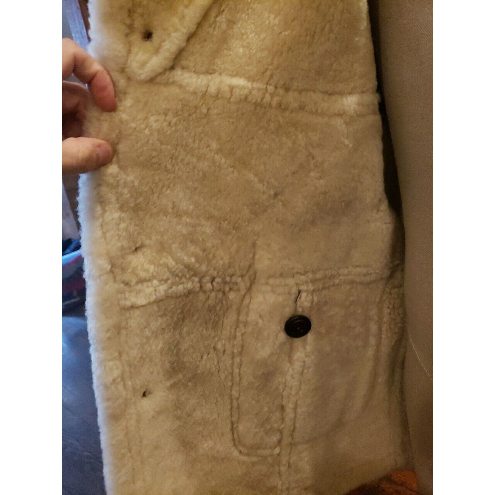 Other Mens Genuine Shearling Leather Coat Jacket Size US L / EU 52-54 / 3 - 5 Thumbnail