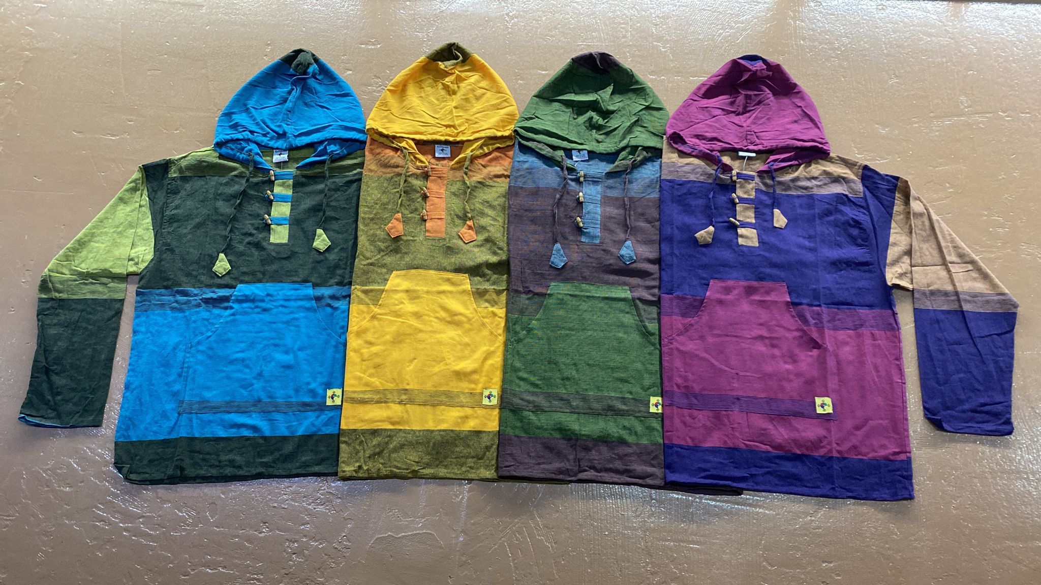 Other Cotton Baja Hoodie With Pocket- Tri Color - Violet - New - S Size US S / EU 44-46 / 1 - 6 Thumbnail