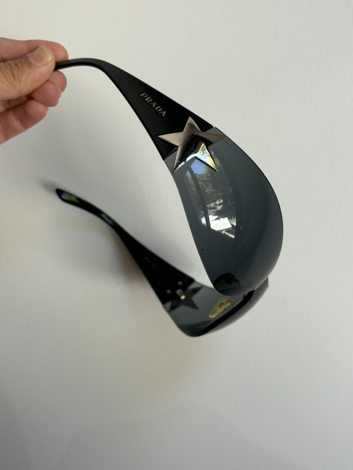 Prada PRADA Sunglassess Star 2004 Star White Ski Shield Mask Fire Size ONE SIZE - 1 Thumbnail