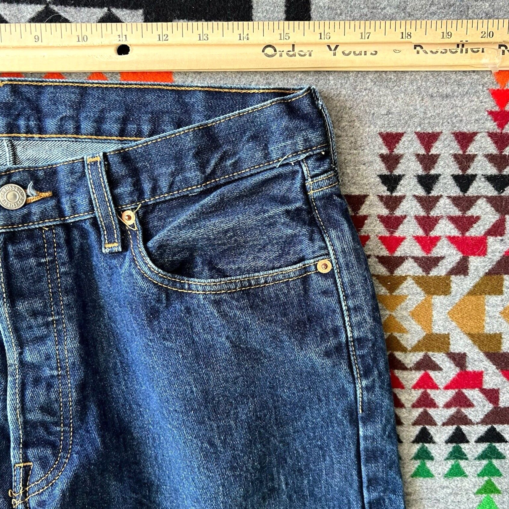 Levi's Vintage Dark Blue Denim Levi's 501 Button Fly 34X29 Size US 34 / EU 50 - 3 Thumbnail