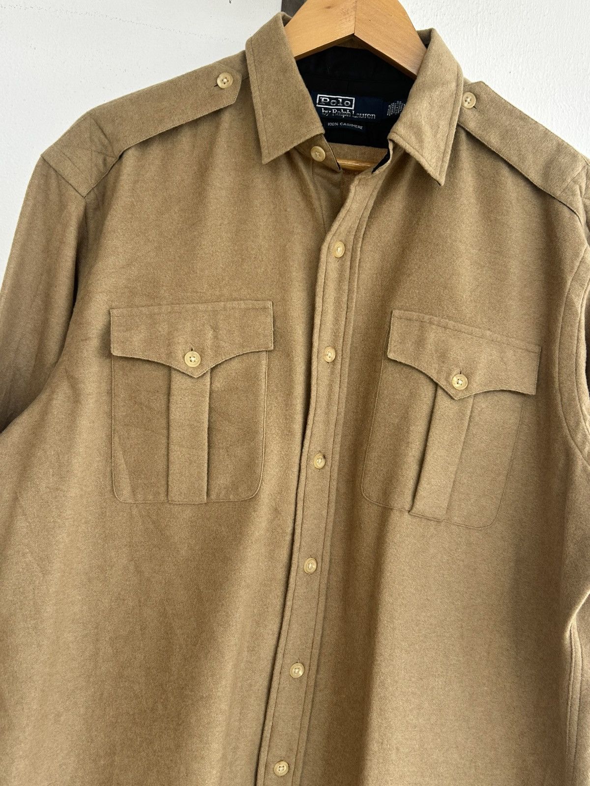 Polo Ralph Lauren Polo Ralph Lauren Cashmere Beige Button Up Size US M / EU 48-50 / 2 - 3 Thumbnail
