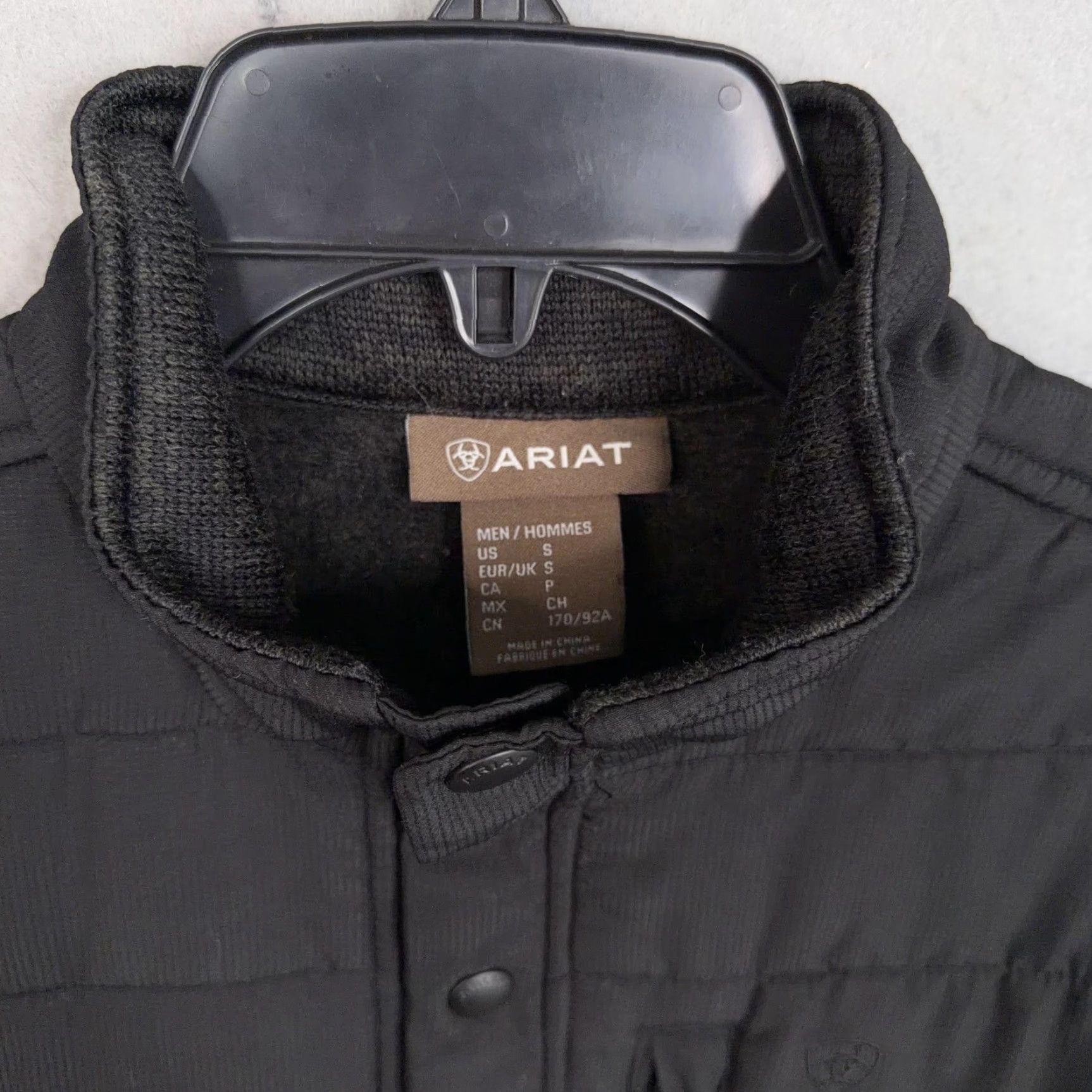 Ariat Ariat Jacket Mens Small Gray Quilted Fleece Pullover Outdoor Western Equestrian Size US S / EU 44-46 / 1 - 4 Thumbnail