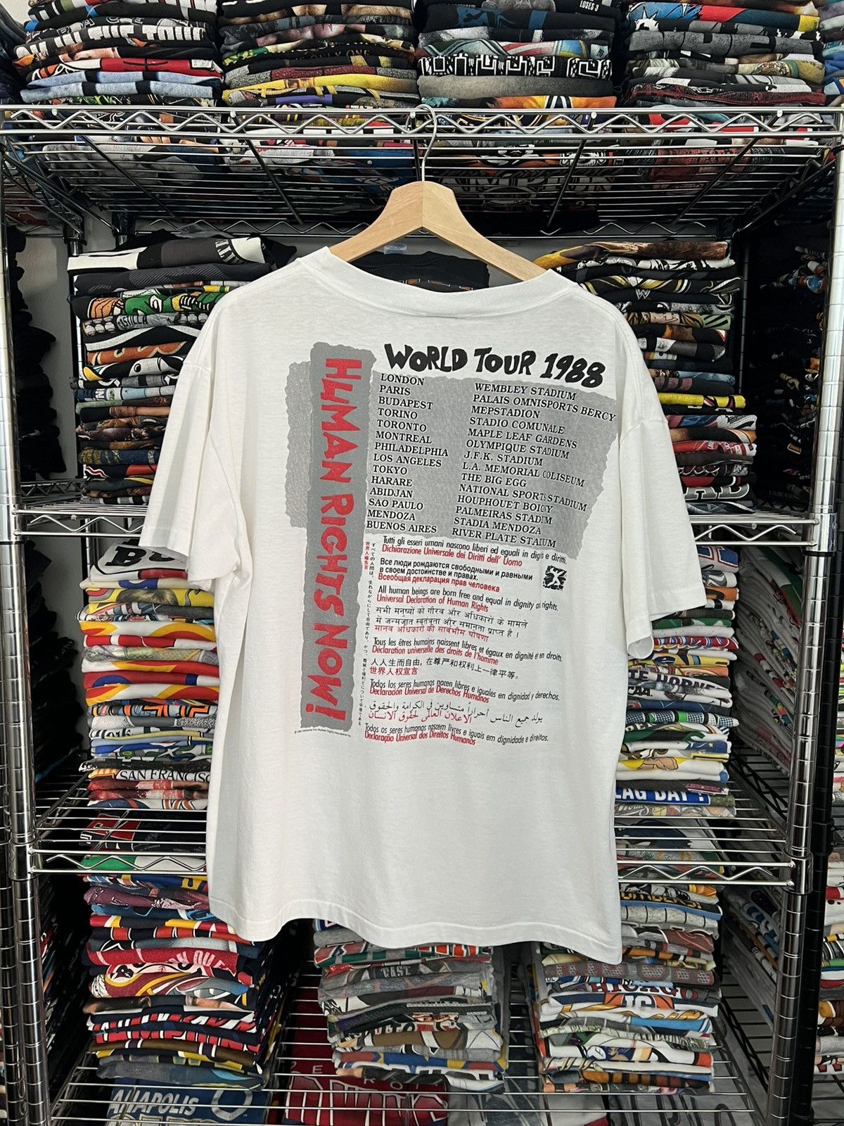 Reebok 1988 Human Rights Now! World Tour 80s Tee Size US XL / EU 56 / 4 - 4 Thumbnail