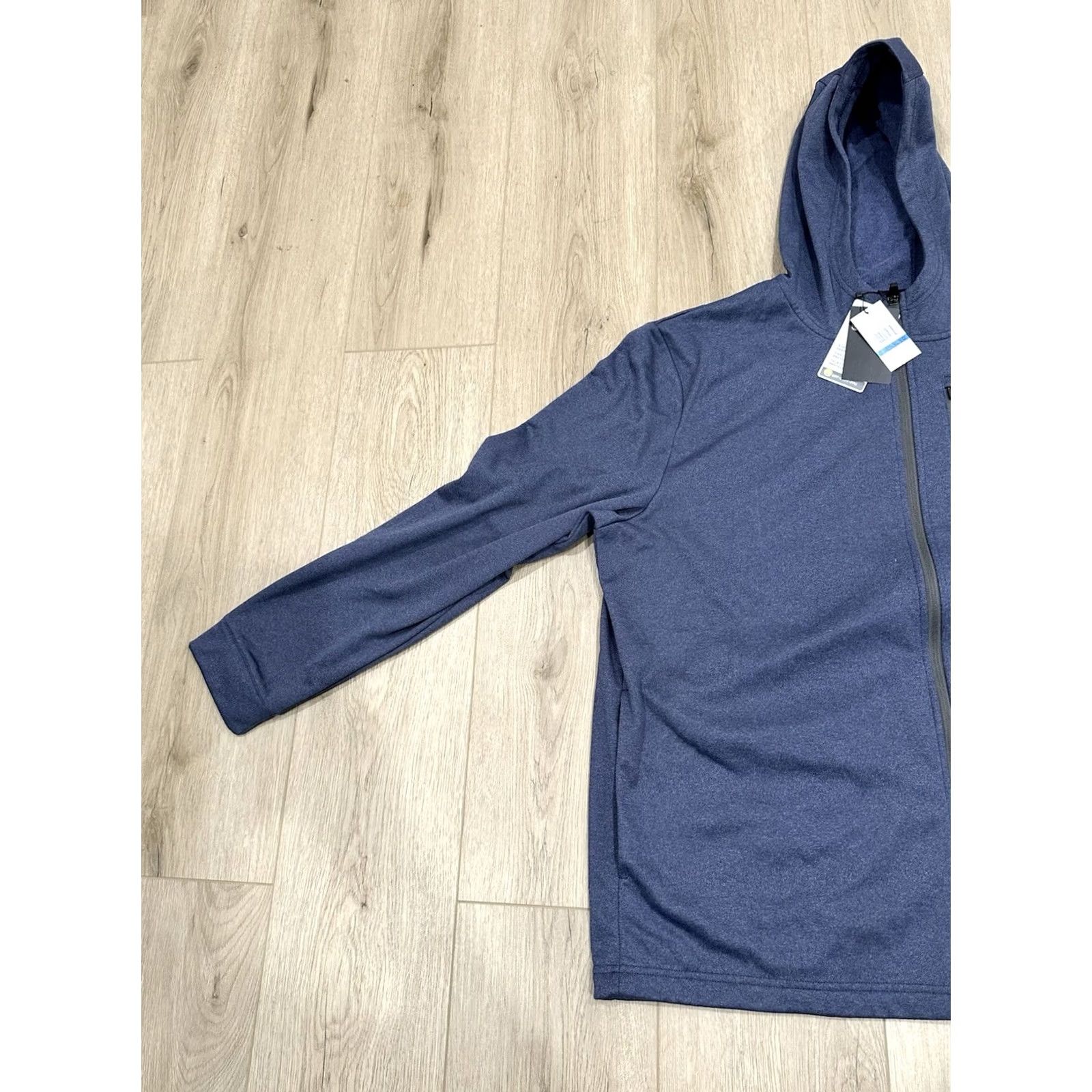 Callaway Callaway Men’s XL Blue Full Zip Hoodie Jacket Peacoat Heather Golf UPF NWT Size US XL / EU 56 / 4 - 4 Thumbnail