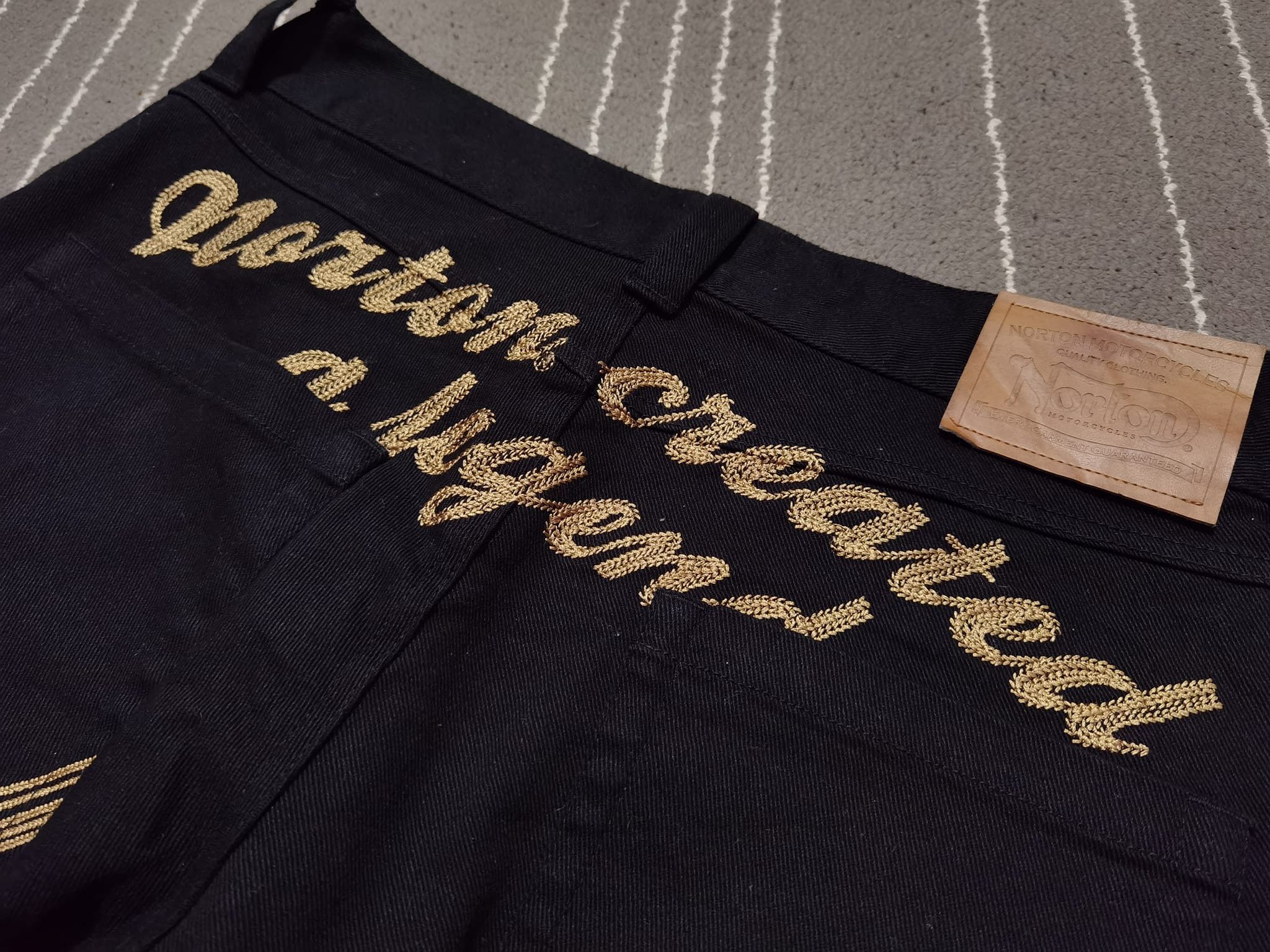 Norton NORTON motorcycles 3q black jeans W34 2185 Size US 34 / EU 50 - 7 Thumbnail
