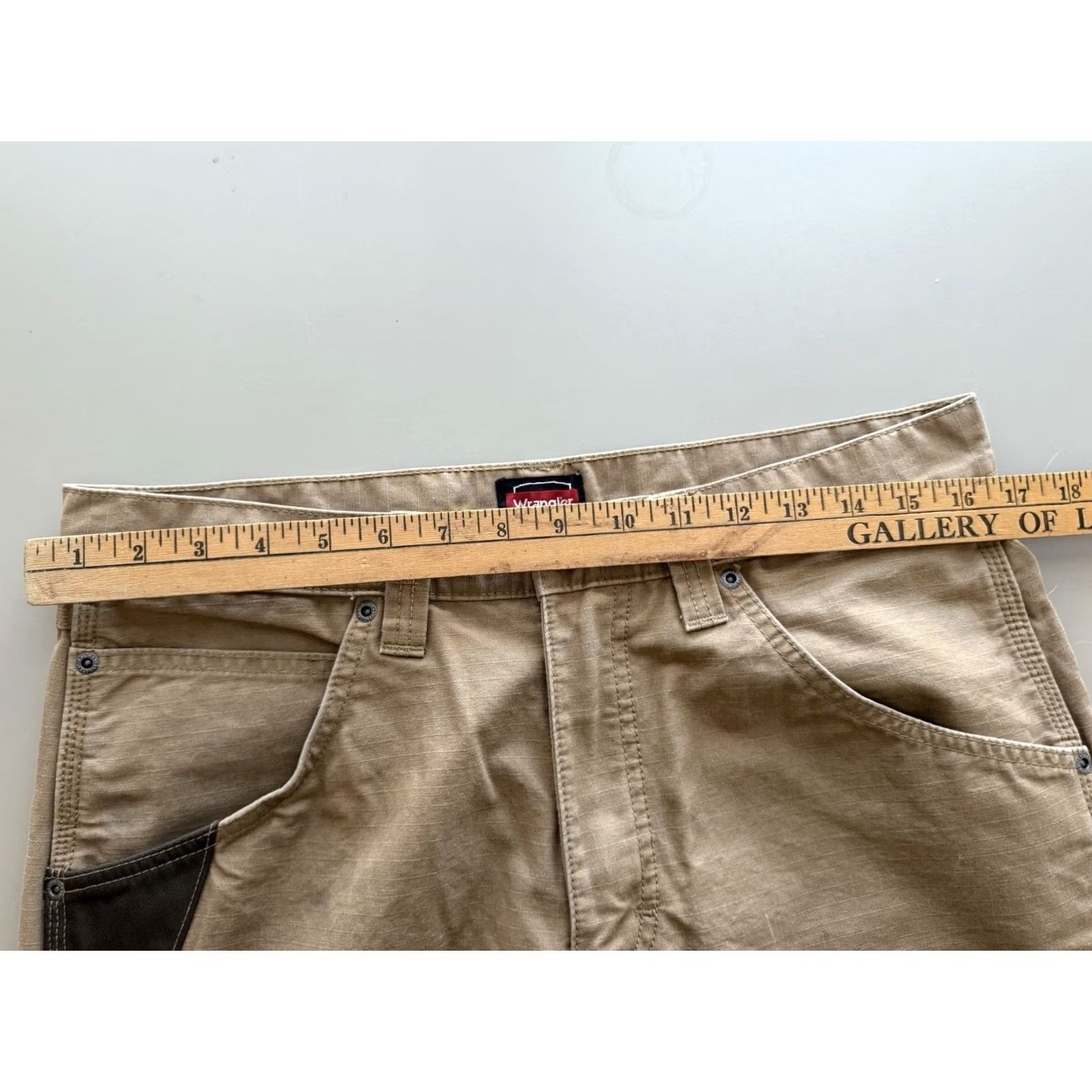 Wrangler Wrangler Workwear Khaki Cargo Carpenter Pants Mens 32x30 Brown Heavy Duty Size US 32 / EU 48 - 7 Thumbnail