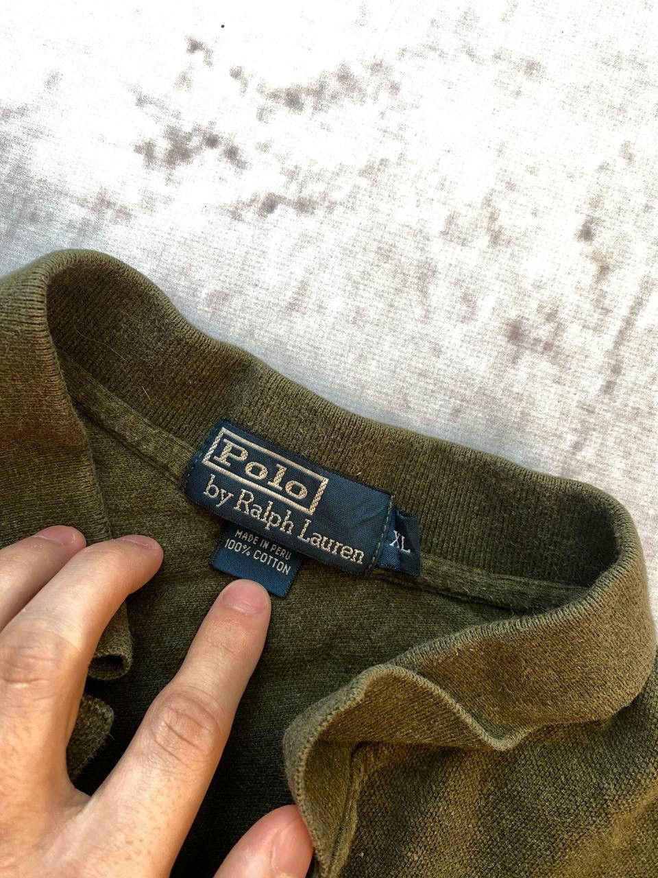 Polo Ralph Lauren × Vintage Vintage Polo Ralph Lauren Cotton Long Sleeve Rugby Y2k Khaki Size US XL / EU 56 / 4 - 4 Thumbnail