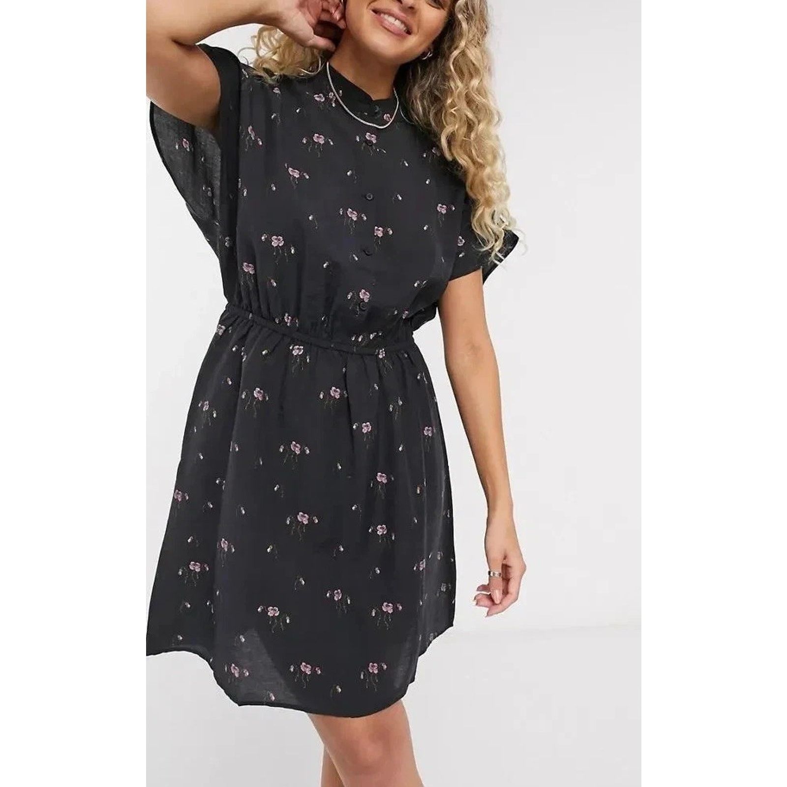 & Other Stories & other stories Relaxed Y2K Mini Dress Black Small A003163 Size S / US 4 / IT 40 - 1 Thumbnail