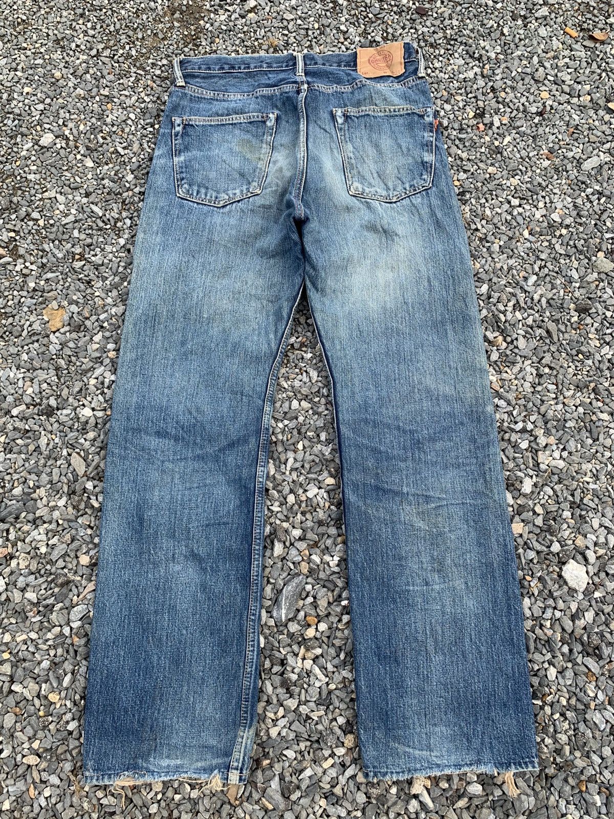 OMNIGOD OMNIGOD 50023 SELVEDGE BUTTON FLY JAPANESE DISTRESSED DENIM Size US 31 - 2 Thumbnail