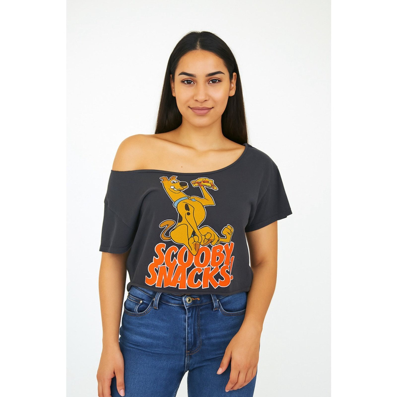 Handmade Handmade Scooby-Doo “Scooby Snacks!” Off-Shoulder Crop Top L Size L / US 10 / IT 46 - 1 Thumbnail