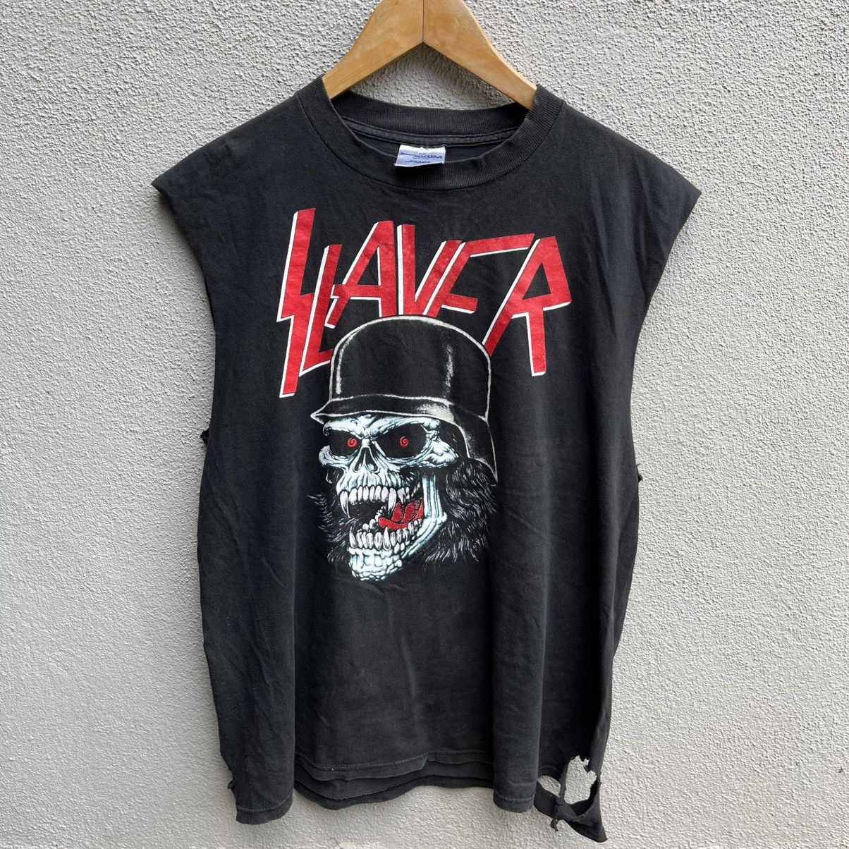 Band Tees Vintage 90s SLAYER band tee distressed Size US L / EU 52-54 / 3 - 2 Thumbnail