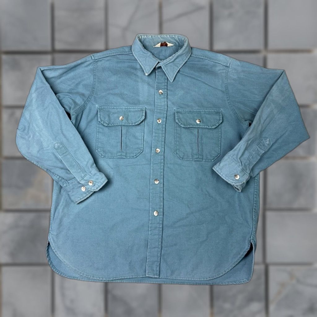 Vintage VINTAGE Cabela's Shirt Mens XL Blue Long Sleeve Button-UpFlannel Distressed Size US XL / EU 56 / 4 - 1 Thumbnail