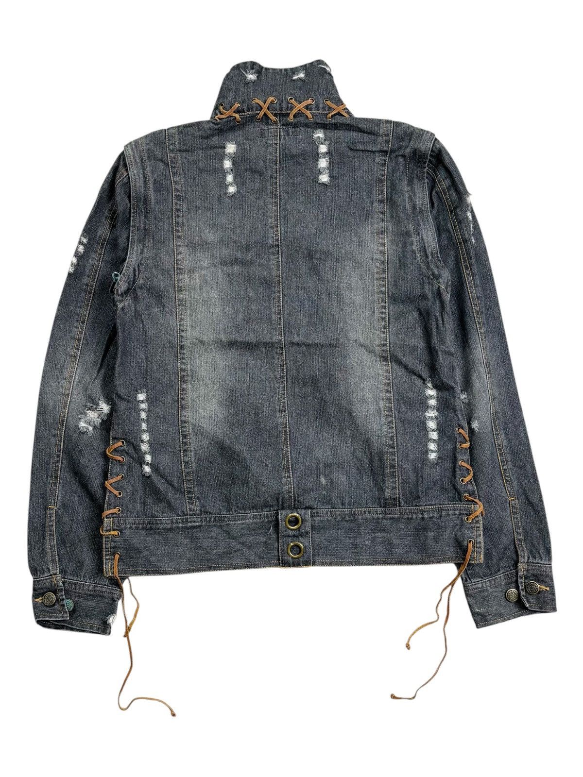 Yasuyuki Ishii 2000s In The Attic - Multilace Rider Denim Jacket Size US M / EU 48-50 / 2 - 5 Thumbnail