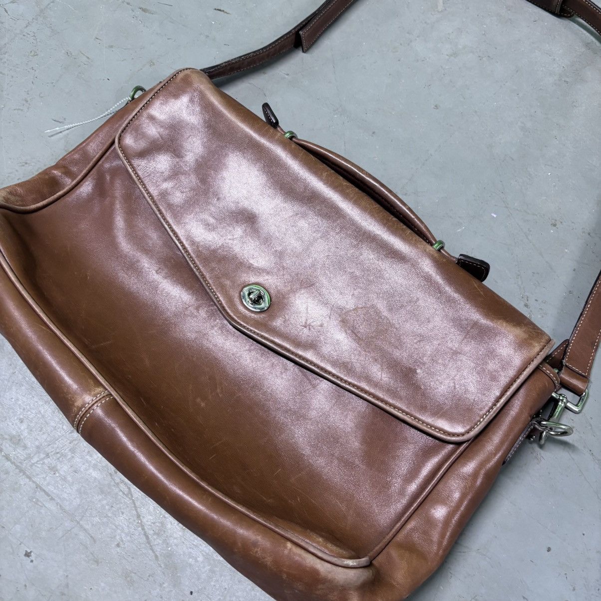 Coach × Vintage Vintage Coach Tan Leather Messenger Shoulder Bag Size ONE SIZE - 2 Thumbnail