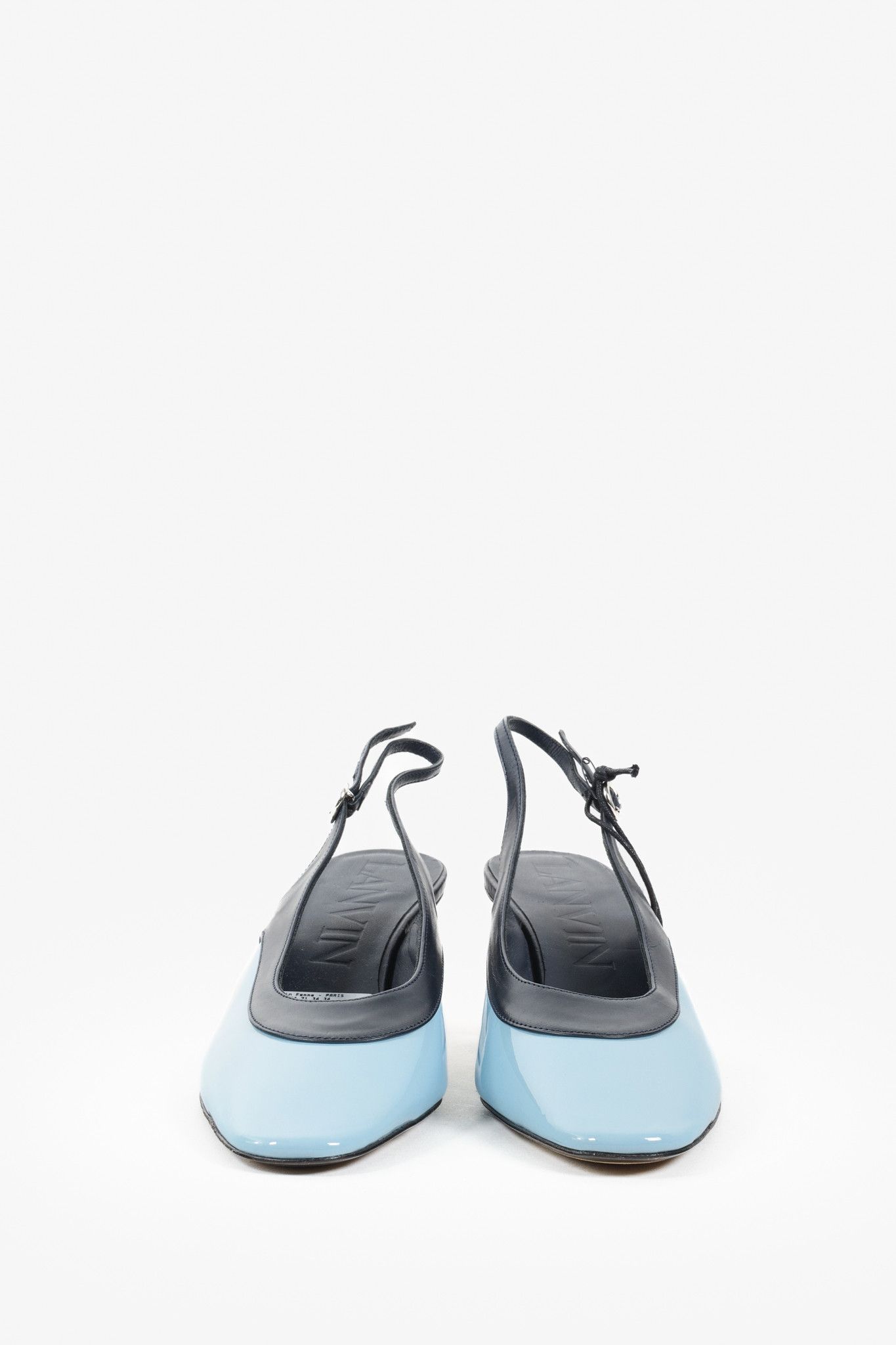 Lanvin Lanvin M&E Leather Slingback Heels Size US 8 / IT 38 - 2 Thumbnail