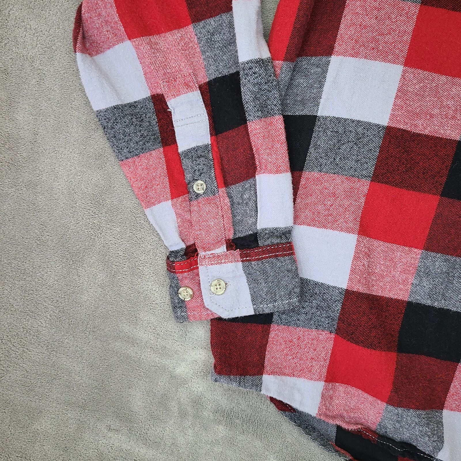Eddie Bauer Eddie Bauer XXL Plaid Flannel Shirt Black/Gray Size US XXL / EU 58 / 5 - 5 Thumbnail