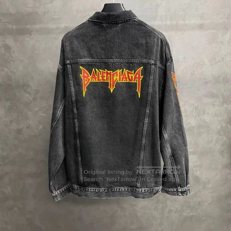Balenciaga Balenciaga Logo Print Denim Jacket. Size US M / EU 48-50 / 2 - 7 Thumbnail