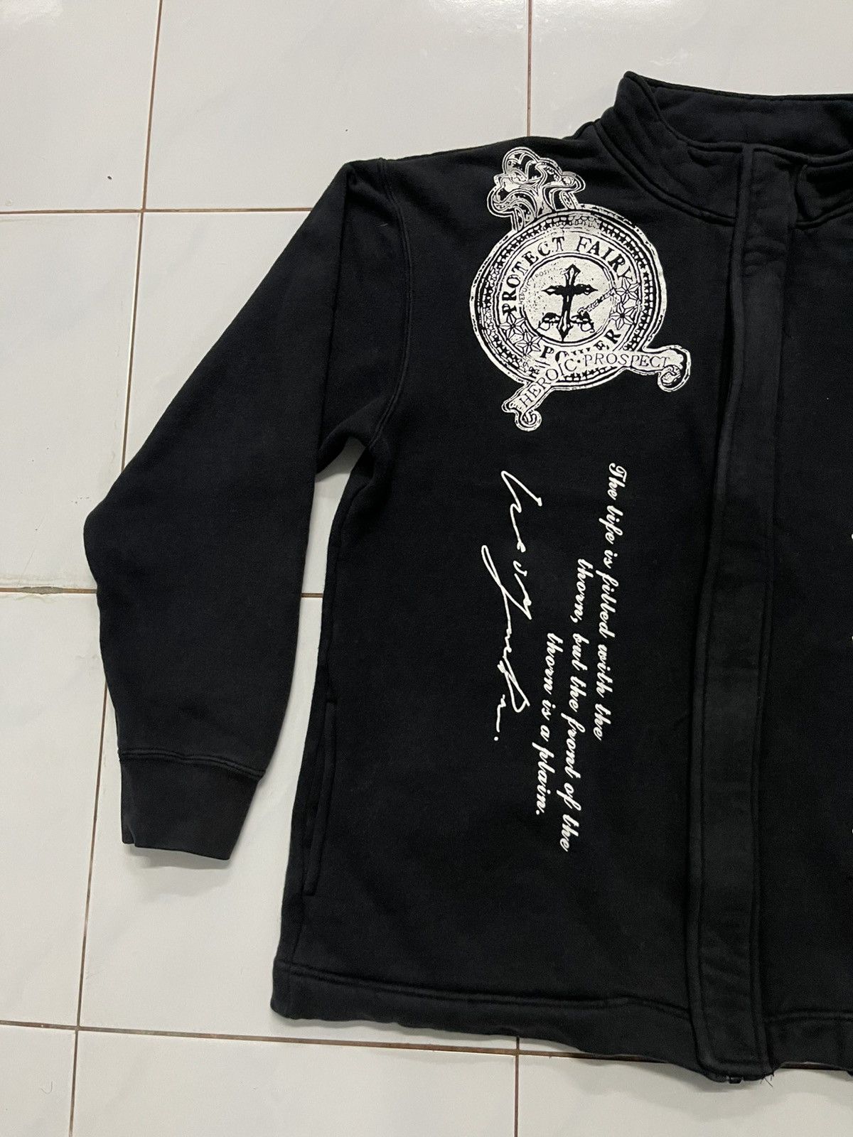 If Six Was Nine × Japanese Brand × Seditionaries 2000s IFSIXWASNINE STYLE ZIPPER COTTON JACKET RARE DESIGN Size US L / EU 52-54 / 3 - 5 Thumbnail