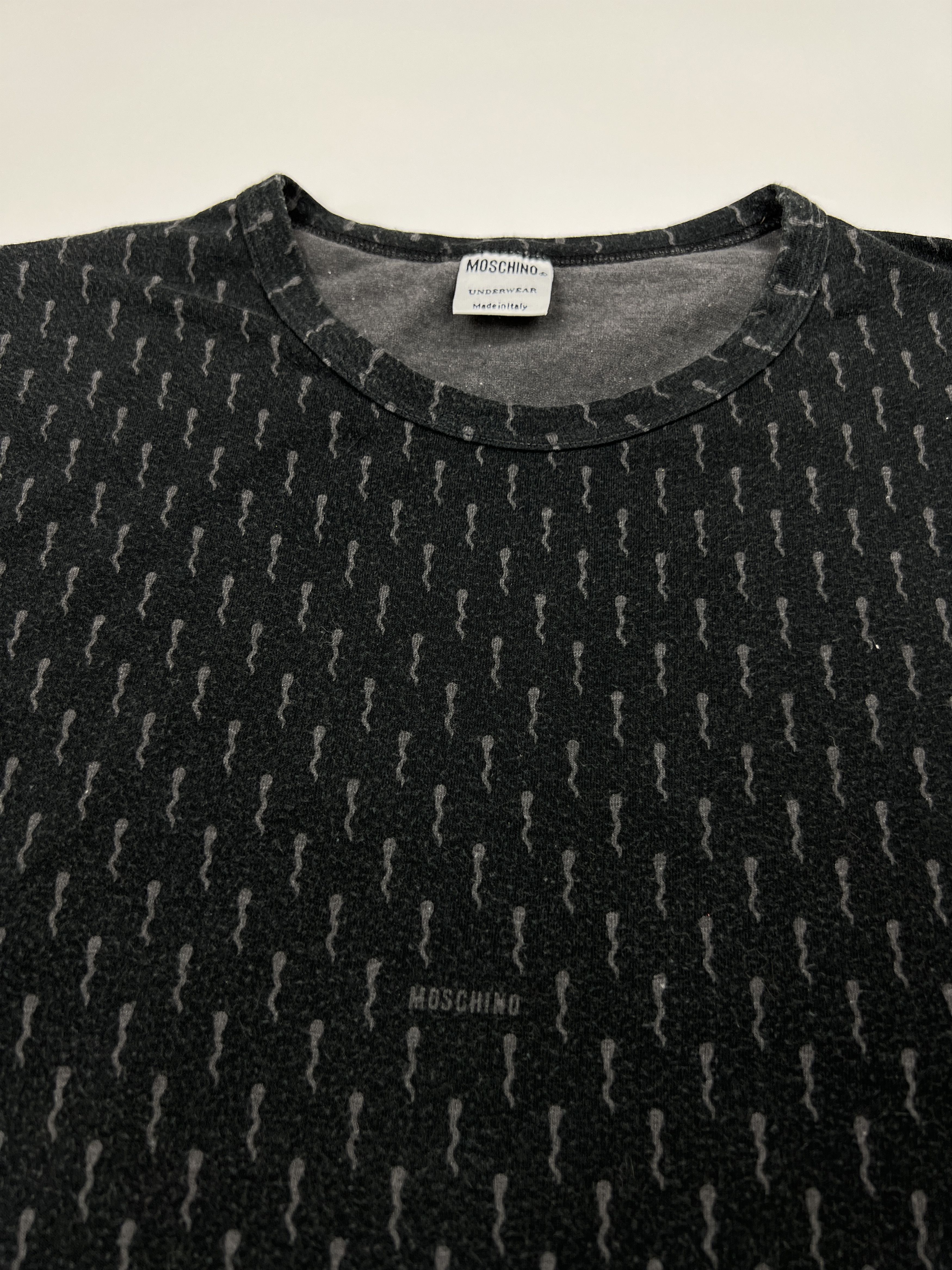 Moschino × Vintage Vintage Moschino Underwear Crazy Pattern Tee Size US S / EU 44-46 / 1 - 4 Thumbnail