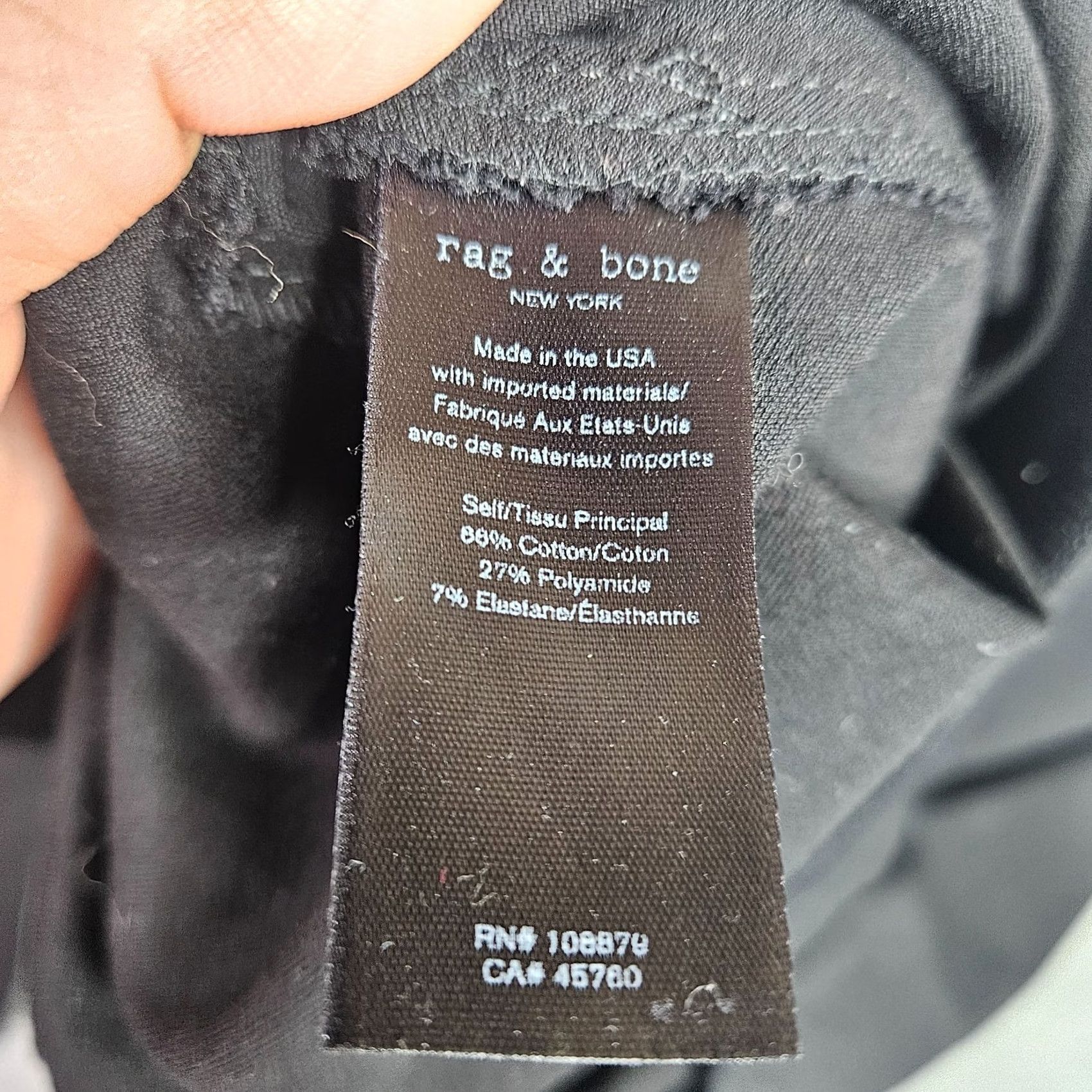 Rag & Bone rag & bone Black Slim Pants Women's 8 Back Zip Casual Modern Fit Pants Womens Black 90s Outdoor Style Mens? Size 30" / US 8 / IT 44 - 4 Thumbnail