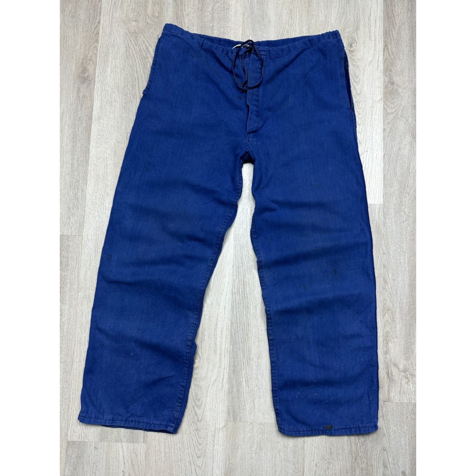 Vintage VINTAGE Le Laboureur Workwear Pants Men Vintage Sanfor Distressed Blue Cotton 32x30 Inseam 30 24 cm Waist 44 cm Waist band 44 cm 48 32 100 cm etc Size US 32 / EU 48 - 2 Thumbnail