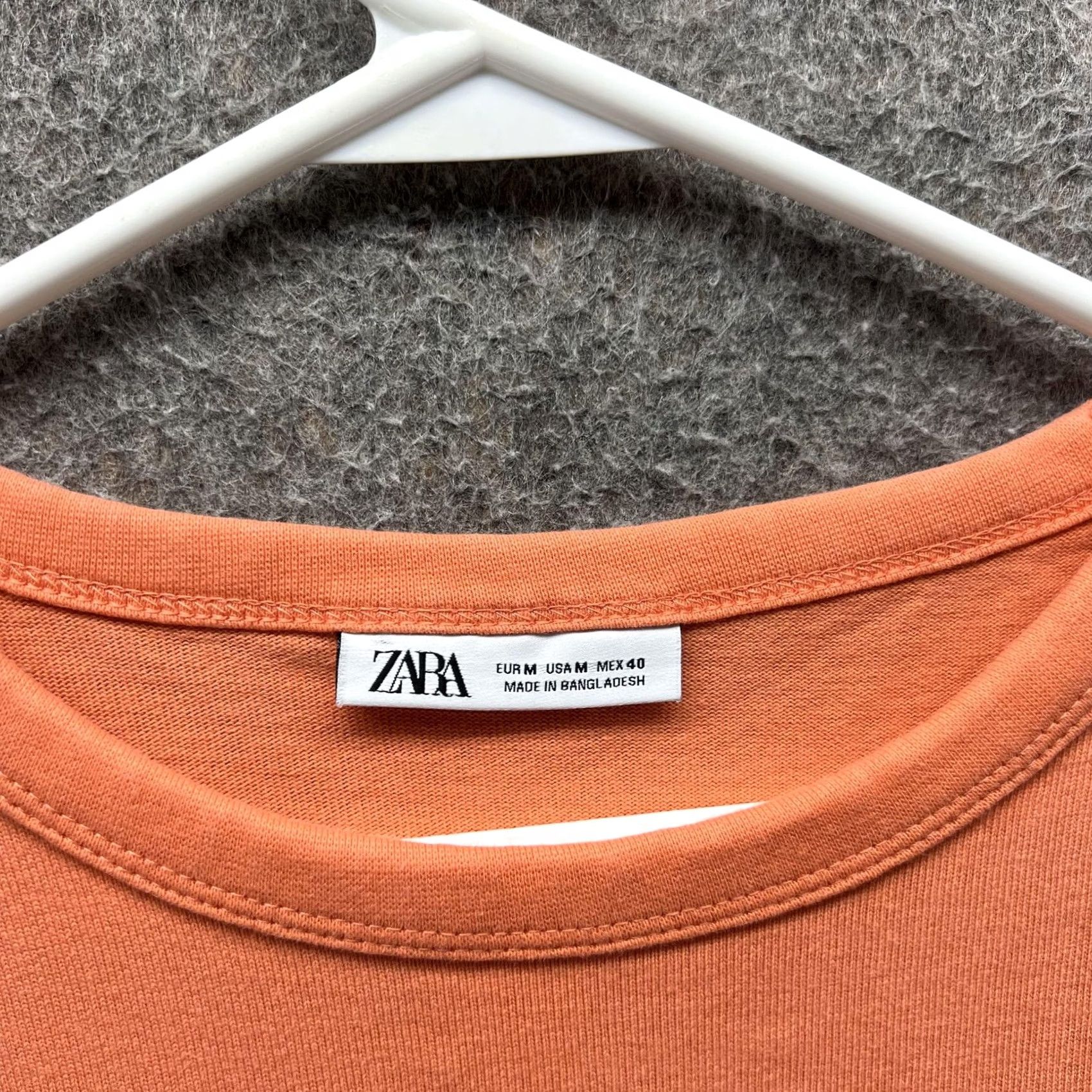 Zara Zara Shirt Mens M Orange Crewneck Short Sleeve Casual Basic Cotton Tee Size US M / EU 48-50 / 2 - 6 Thumbnail