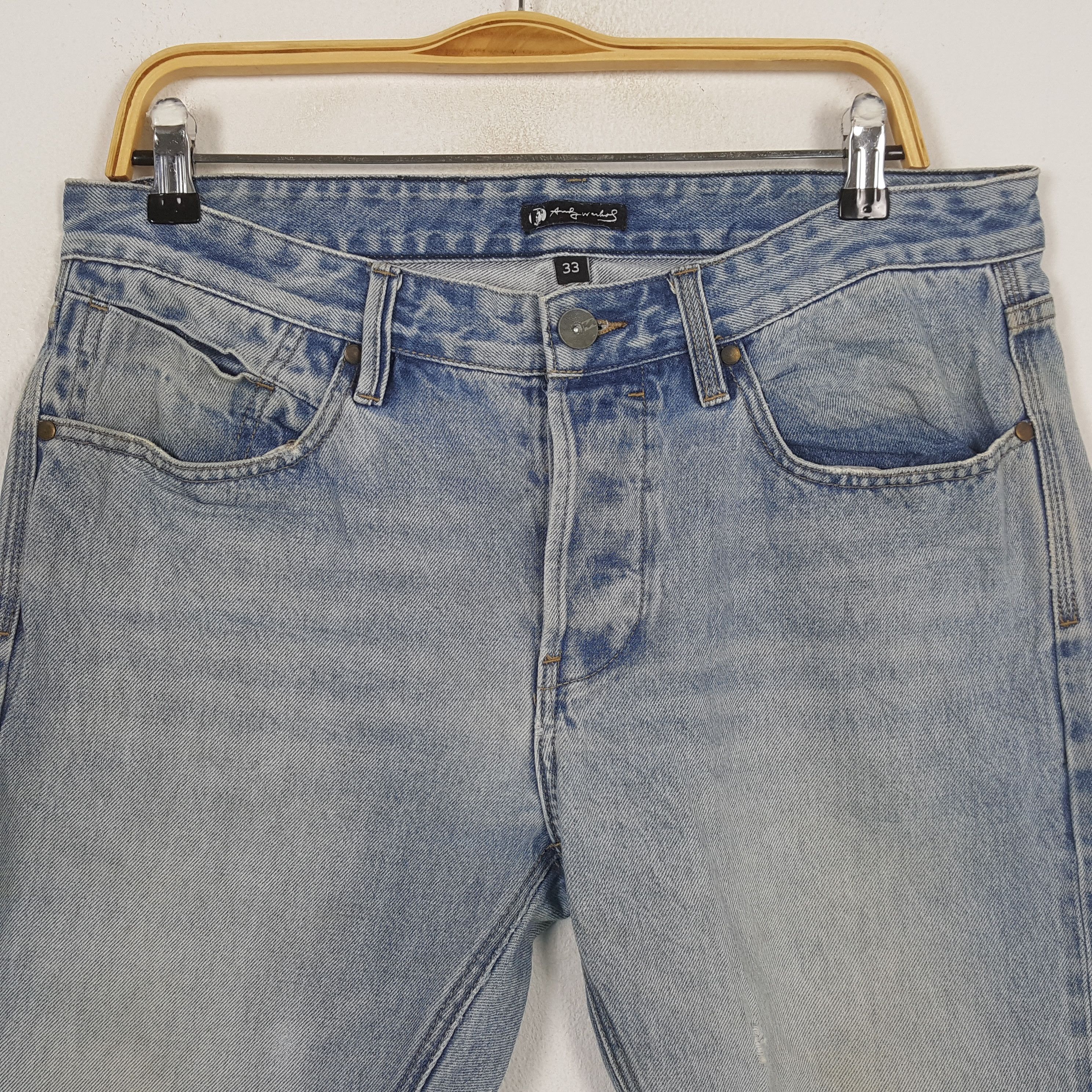 Andy Warhol × Billabong × Vintage Vintage ANDY WARHOL X BILLABONG Rare Design Distressed Jeans Size US 34 / EU 50 - 2 Thumbnail