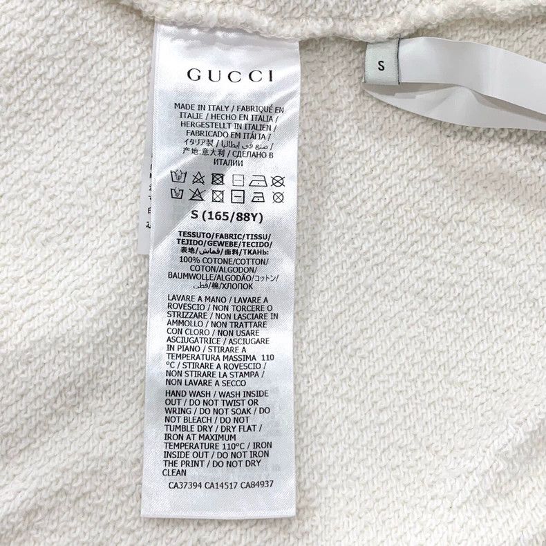 Gucci Gucci Logo letter printed round-neck white cotton sweatshir Size US S / EU 44-46 / 1 - 6 Thumbnail