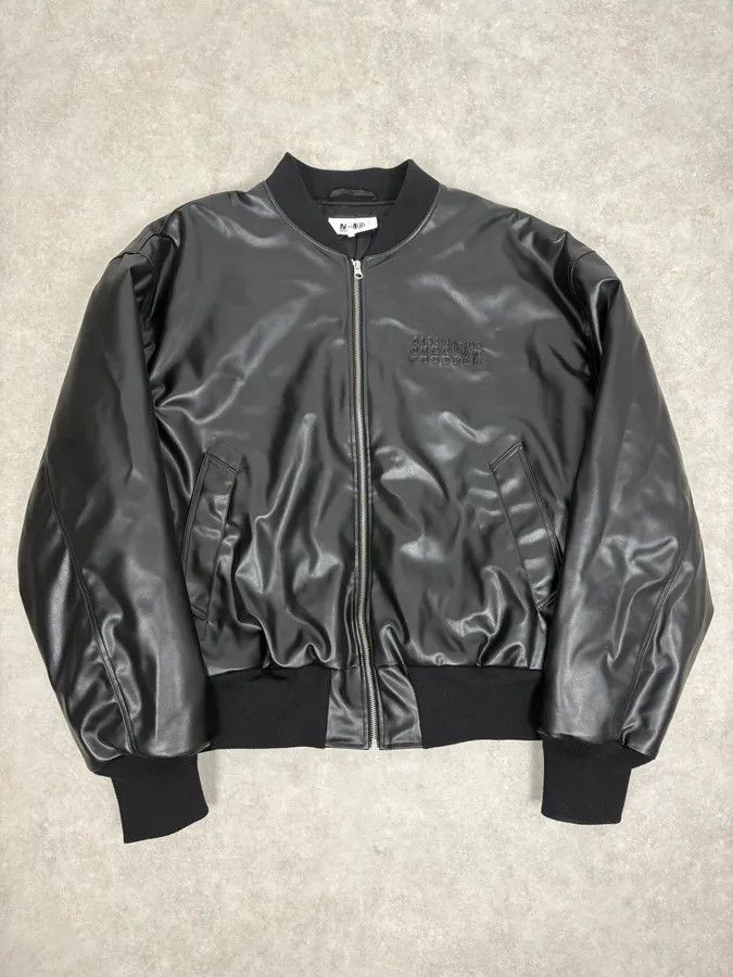 Maison Margiela FW2023 Maison Margiela Black Bomber Jacket Faux Leather Calendar Emboss Size XL Size US XL / EU 56 / 4 - 1 Thumbnail