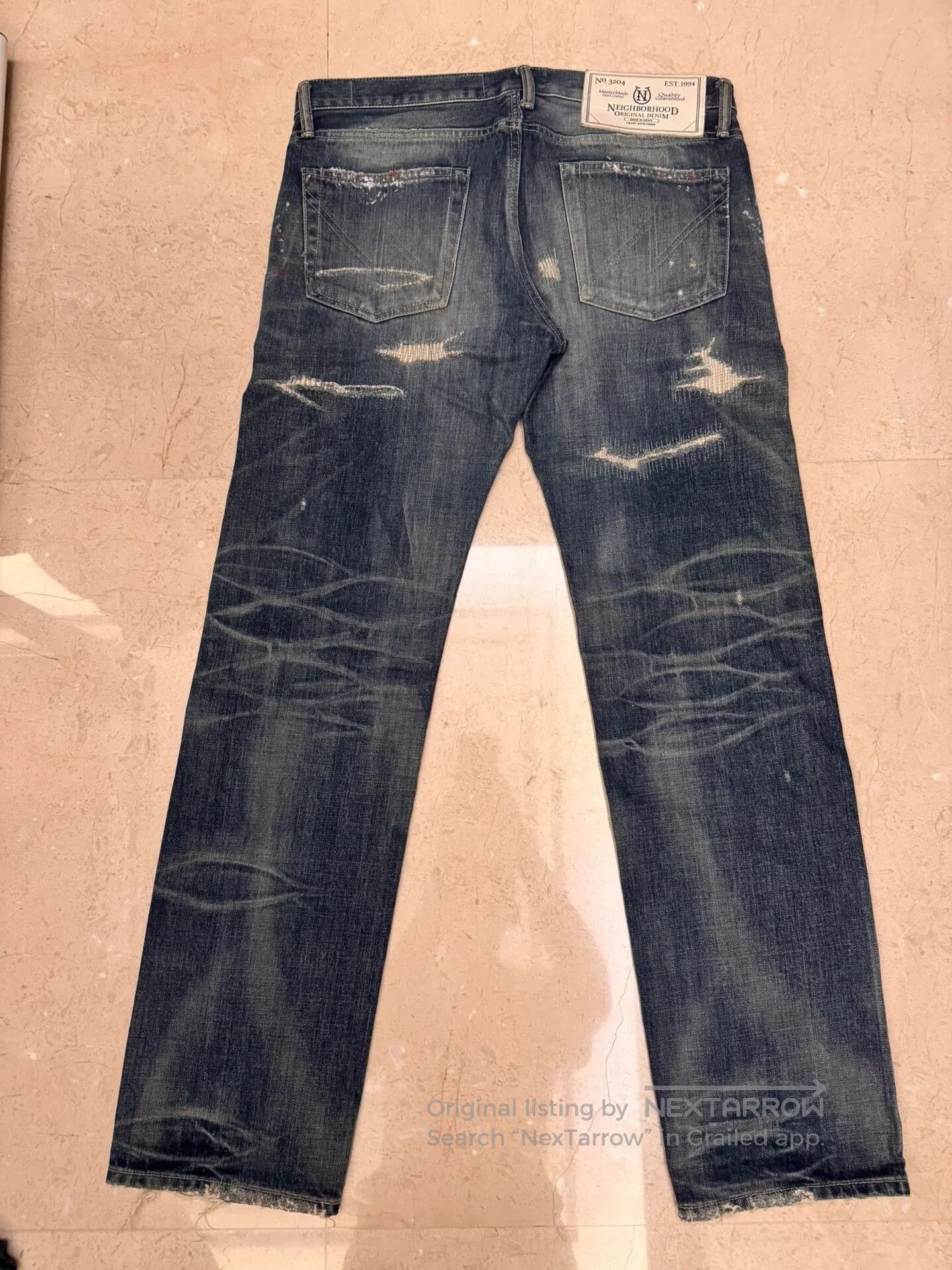 Neighborhood neighborhood distressed blue denim jeans. Size US 28 / EU 44 - 2 Thumbnail