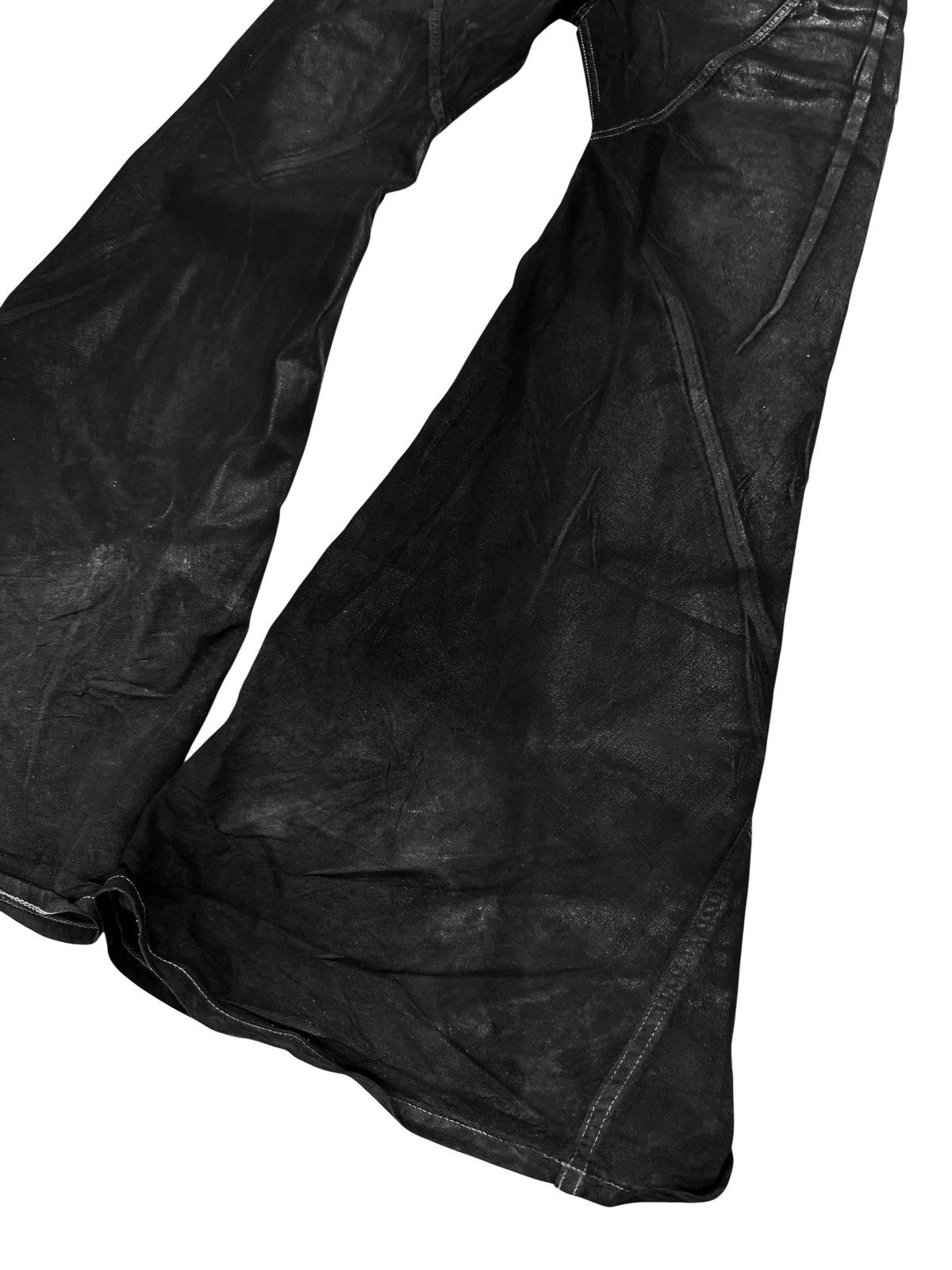 Rick Owens Bias Bootcut Flare Waxed Denim Size US 36 / EU 52 - 3 Thumbnail