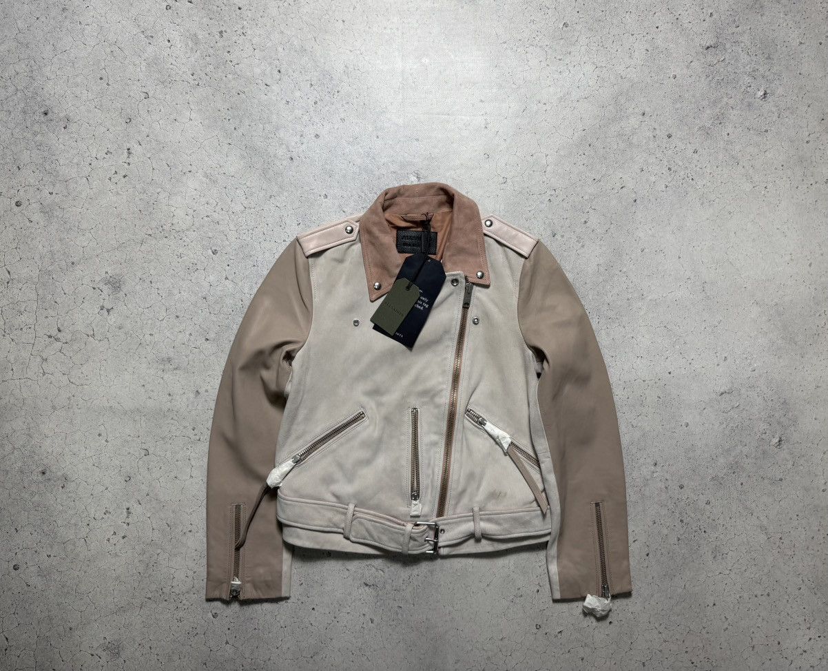Allsaints Allsaints Goat Leather Balfern Mix Biker Jacket New Size L / US 10 / IT 46 - 2 Thumbnail