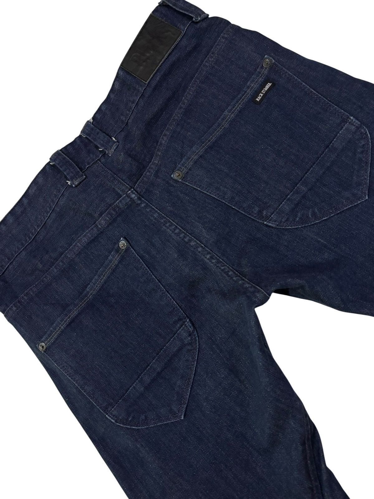 Japanese Brand Vtg BLACK by Back Number Japan Curved Jeans Size US 33 - 4 Thumbnail