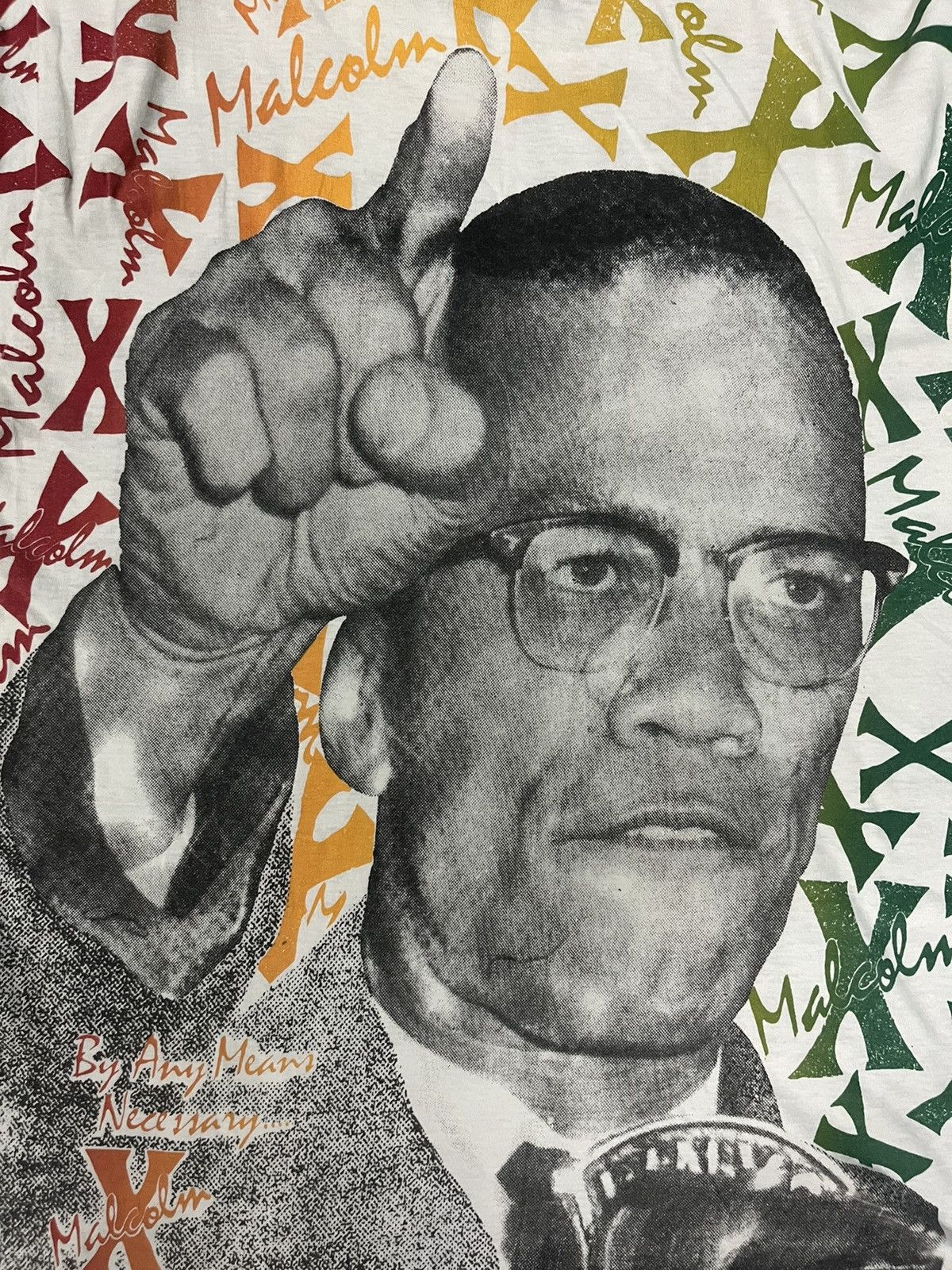 Band Tees Vintage Malcolm X AOP 90s t shirt Size US L / EU 52-54 / 3 - 4 Thumbnail