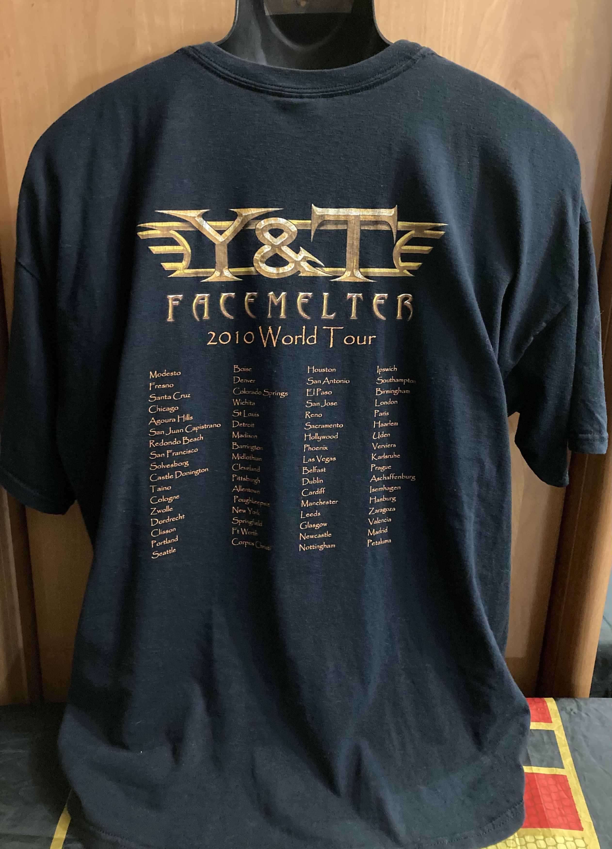 Band Tees Y&T Facemelter 2010 World Tour Concert Band t shirt Size US XXL / EU 58 / 5 - 2 Thumbnail