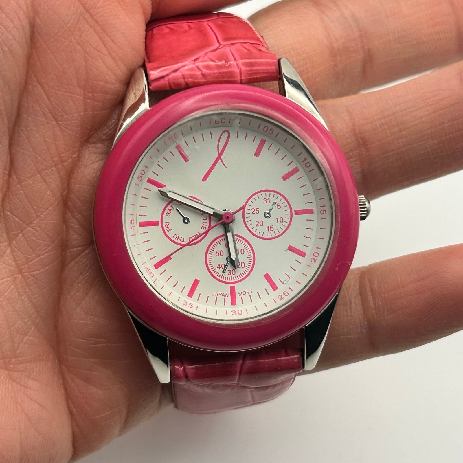 Other Avon Breast Cancer Awareness Pink Watch Working New Battery Size ONE SIZE - 7 Thumbnail