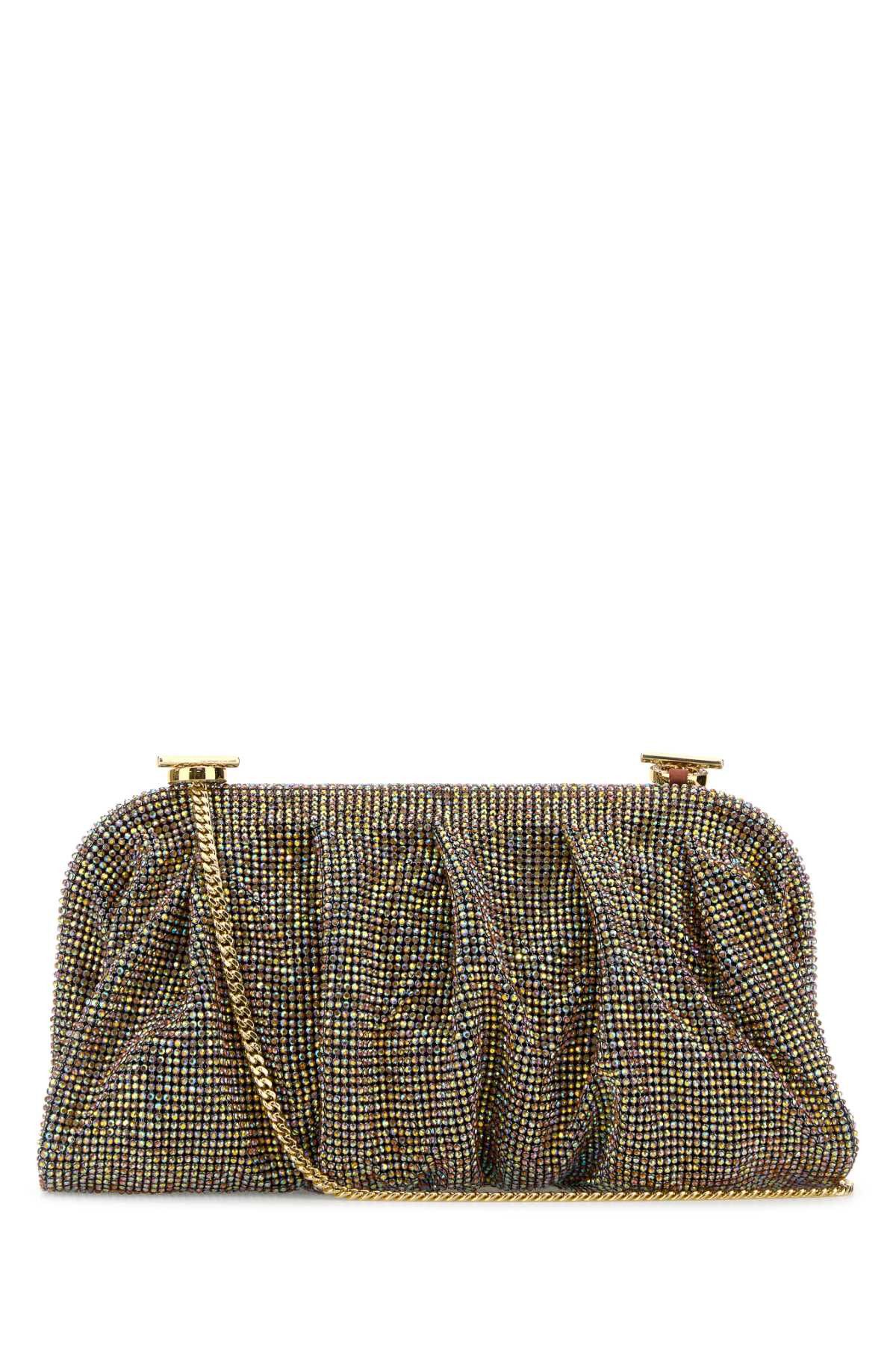 Embellished Fabric Large Venus Clutch