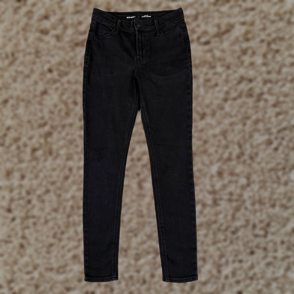 Old Navy Old Navy Jeans Womens 2 Black Denim Skinny Mid Rise 26x28 Cotton 26 Inseam 28 Inseam 28 - 90s Retro American Brand Old Navy Womens Jeans Size 26" / US 2 / IT 38 - 1 Thumbnail