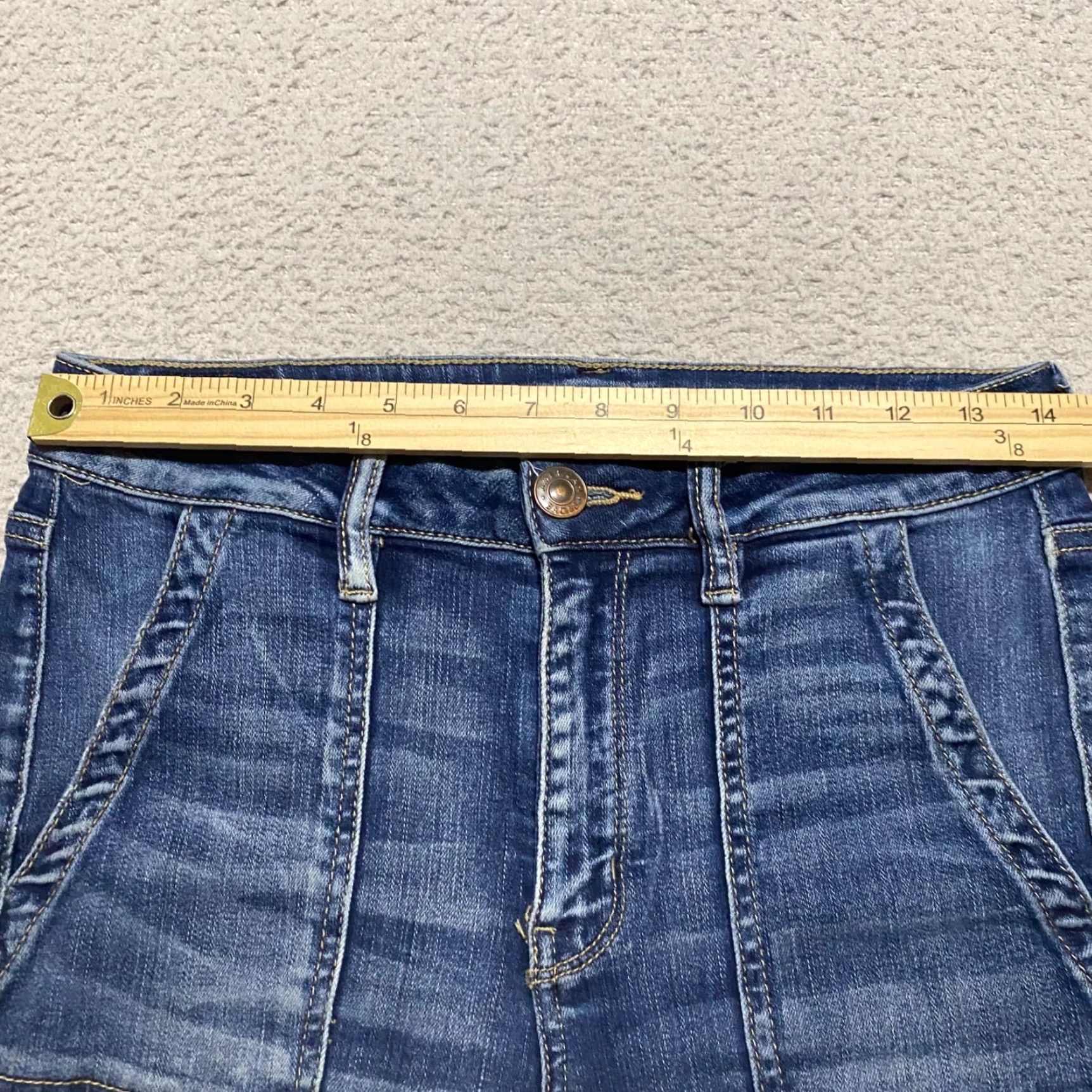 American Eagle Outfitters American Eagle Outfitters Jeans 8 Tall Blue Denim High Rise Jegging Crop Raw Hem Womens Jeans Regular Fit 28 in inseam Size 30" / US 8 / IT 44 - 5 Thumbnail