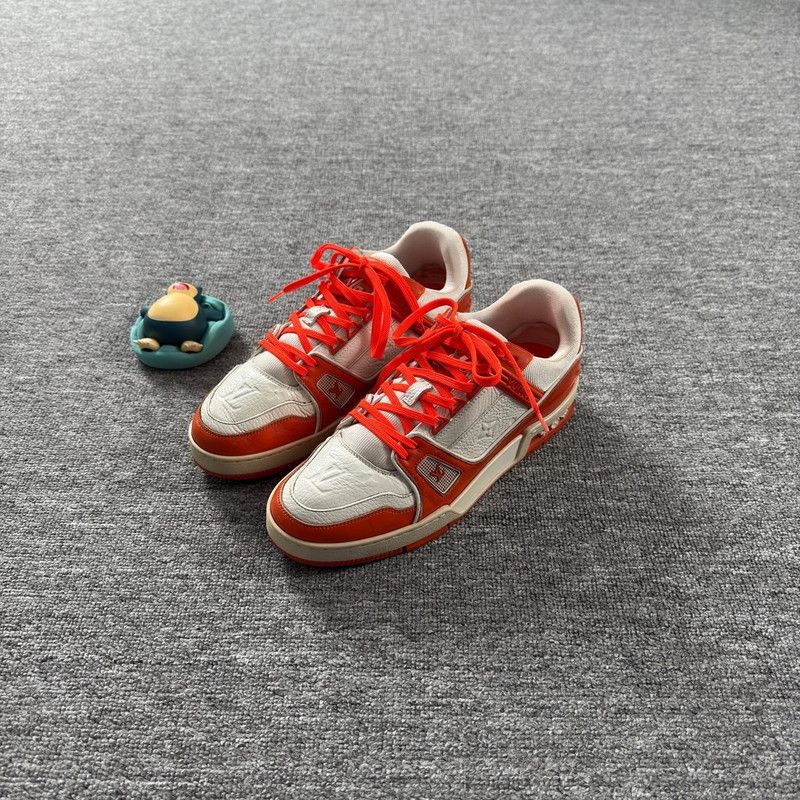 Louis Vuitton Louis Vuitton Trainer Low-Top Sneakers in Peach Pink 0079 Size US 7.5 / EU 40-41 - 1 Thumbnail