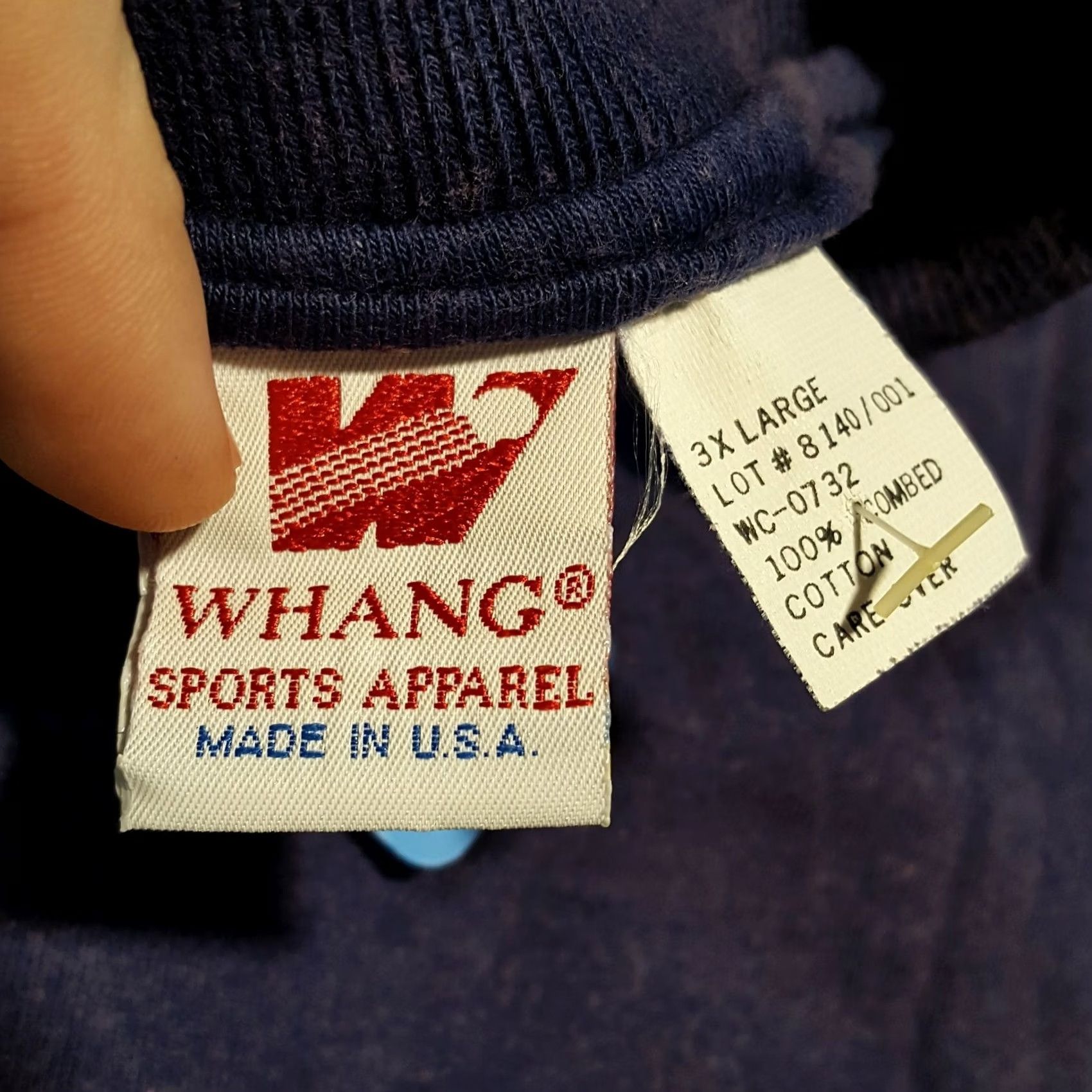 Vintage VINTAGE Whang Polo Shirt Mens 3XL Navy Blue Collared Short Sleeve Knit Cotton 90s Grunge Surf Sports (New) Size US XXL / EU 58 / 5 - 6 Thumbnail