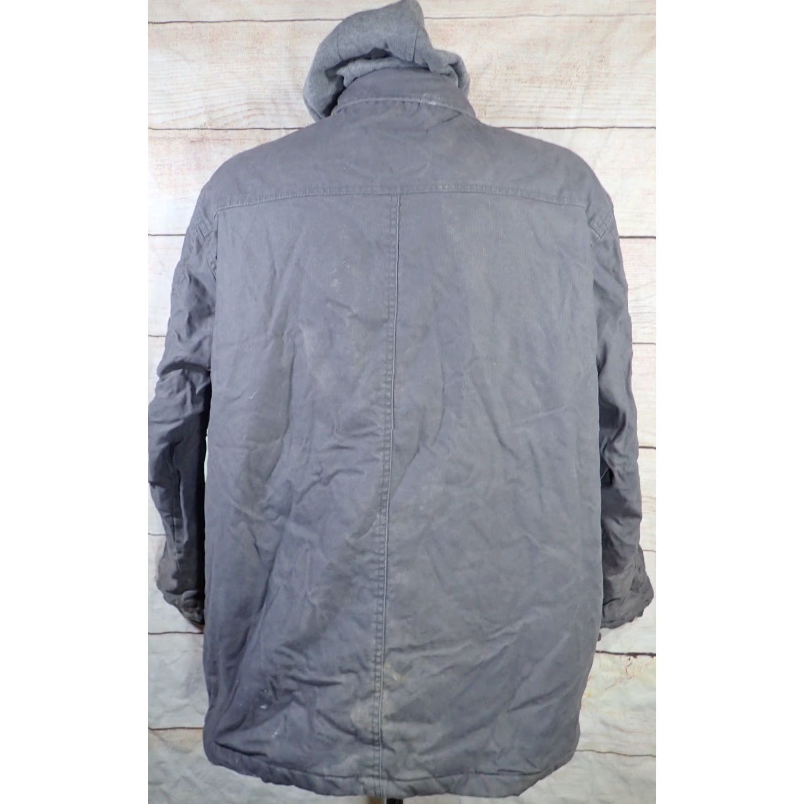 Dickies VINTAGE Dickies Quilted Lined Workwear Jacket Hooded Overshirt Heavy Duty Mens Jacket Large Gray 49 inches Classic Outdoor Retro Utility Jacket 5319 Size US L / EU 52-54 / 3 - 3 Thumbnail
