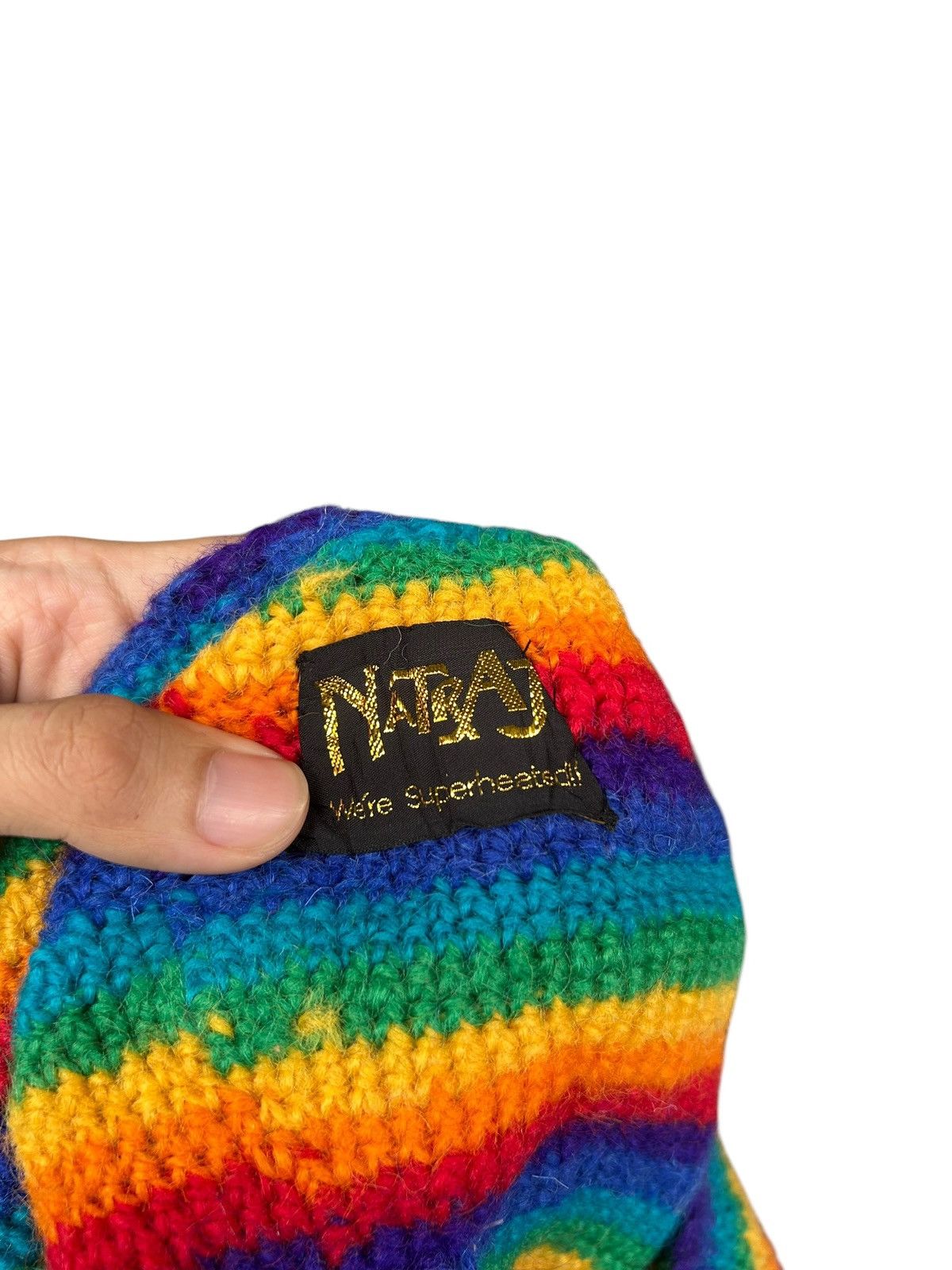 Japanese Brand × Kapital × Vintage Rare Natraj Hippies Style Crochet Knitted Big Hats Size ONE SIZE - 6 Thumbnail