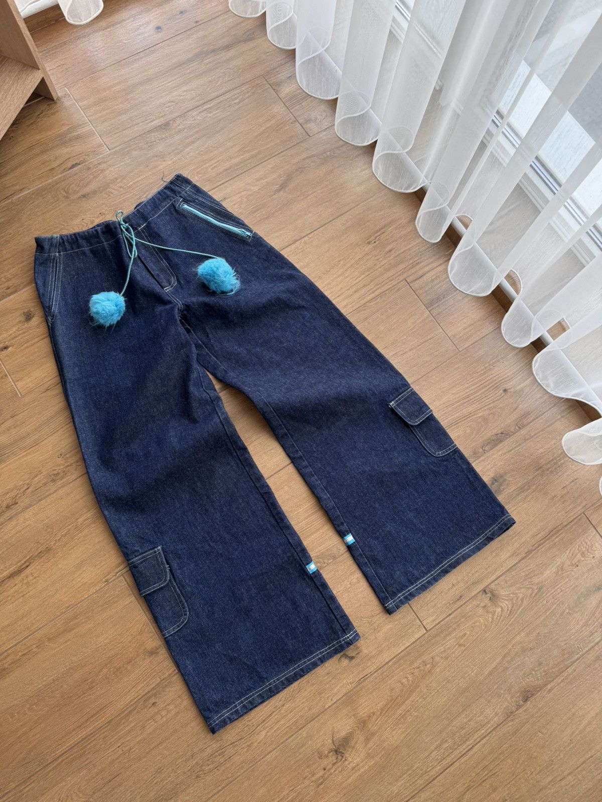 Japanese Brand × Vintage Vintage Auruze for Beau Baker 90s Skate Wide Leg Denim Jeans Size US 30 / EU 46 - 2 Thumbnail