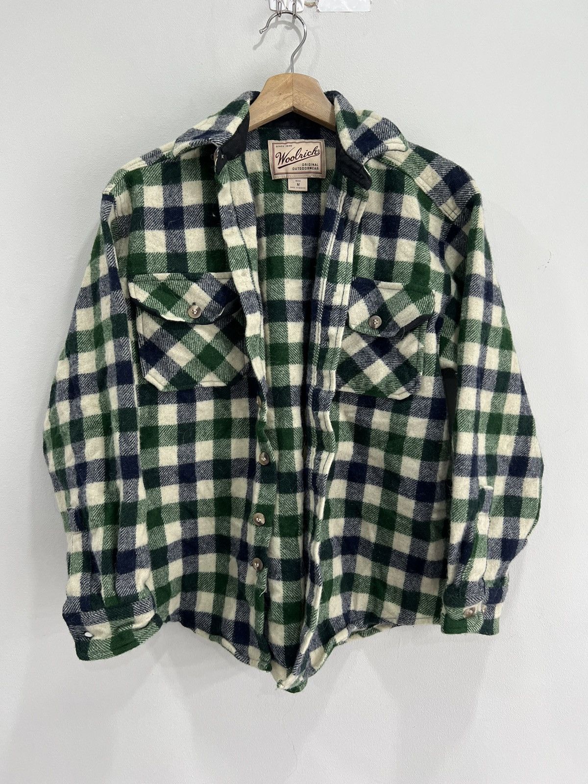 WOOLRICH WOOLENMILLS CLOVER JKT【G】. Woolrich Woolen Mills Woolrich Clover Plaid Mens Large Green