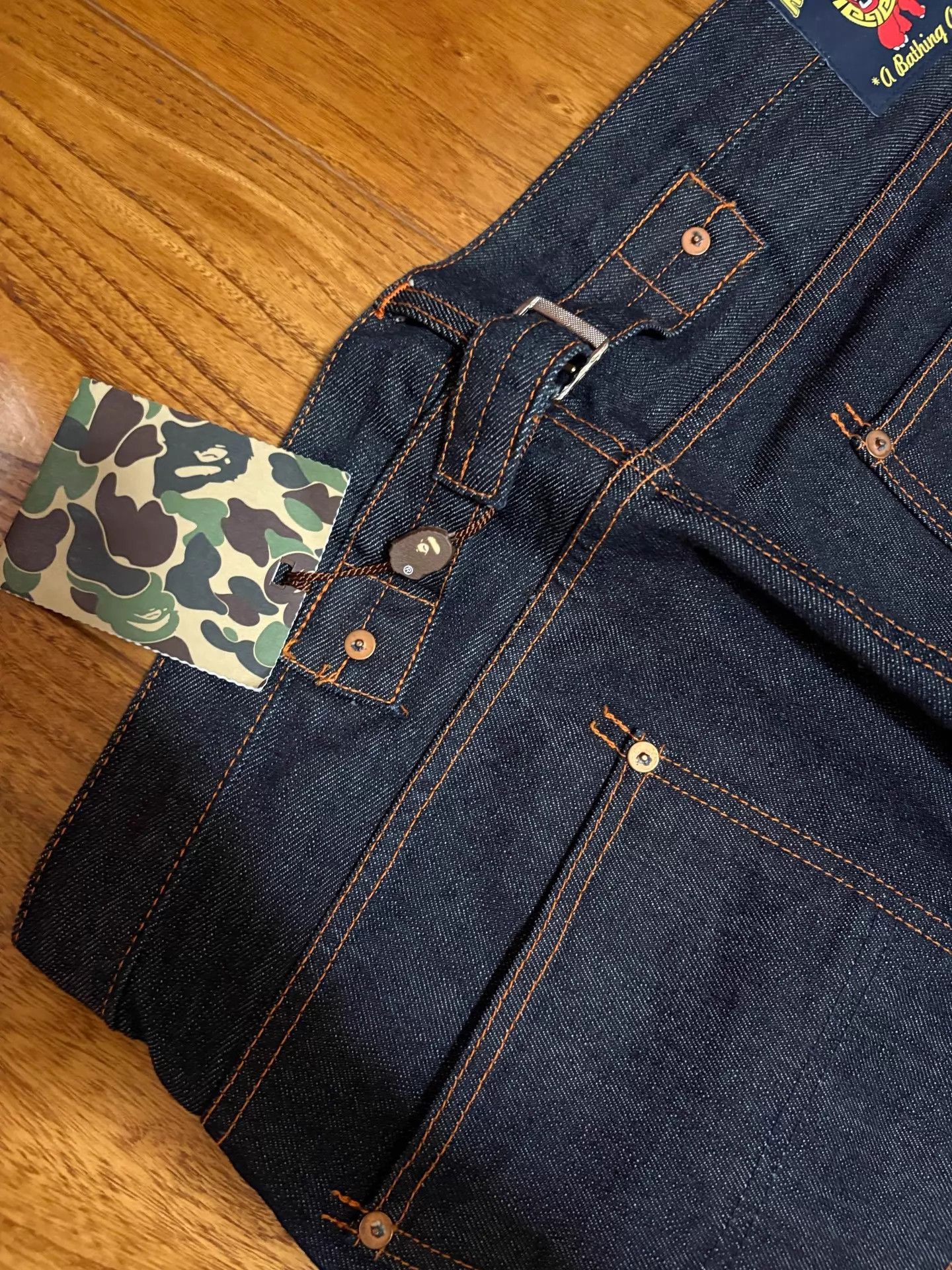 Bape BAPE Copper Wire Camo Raw Denim Jeans L New Size US 34 / EU 50 - 4 Thumbnail