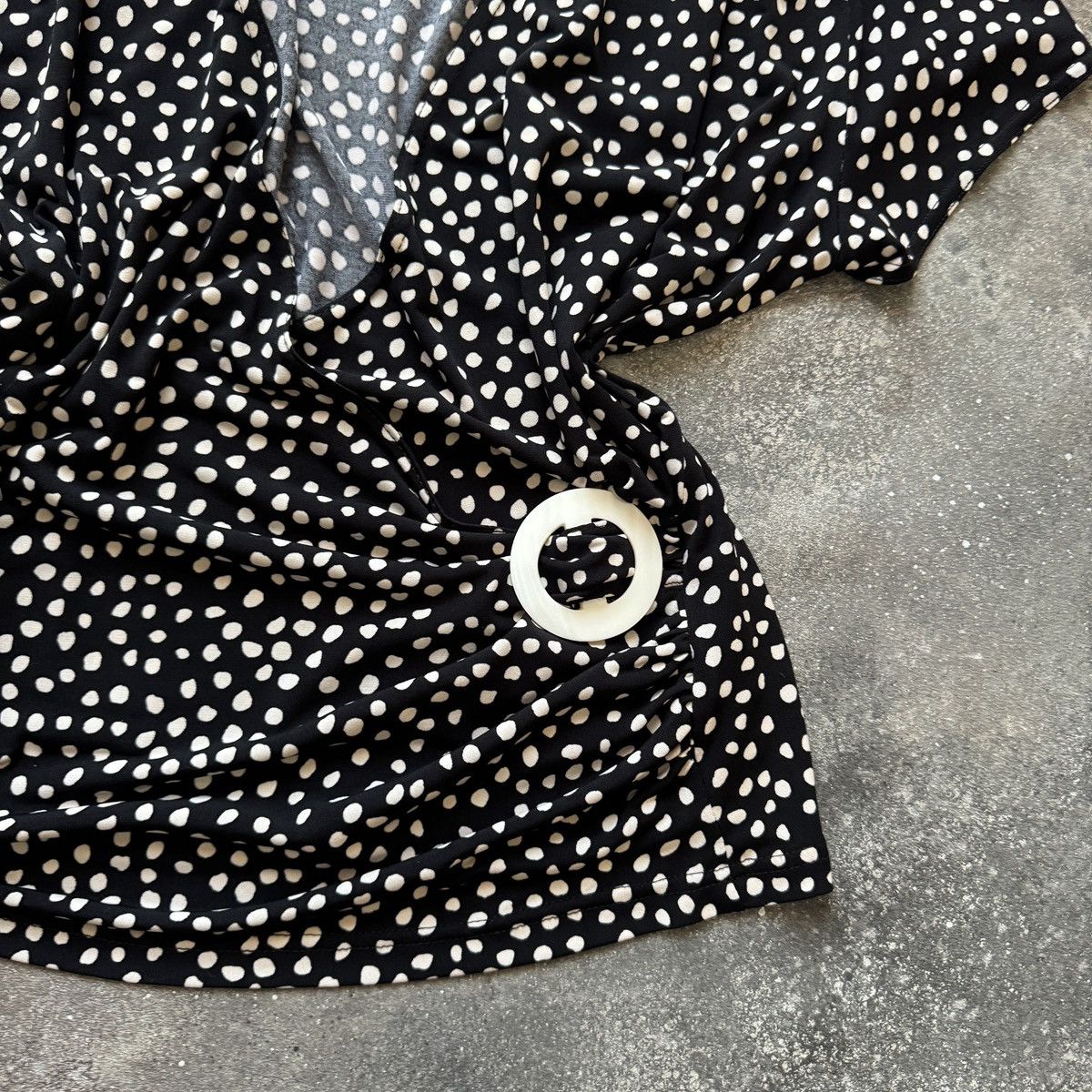 Hysteric Glamour 2000’s Aesthetic Boho Y2K Polka Dot Fitted Blouse Size XL / US 12-14 / IT 48-50 - 5 Thumbnail