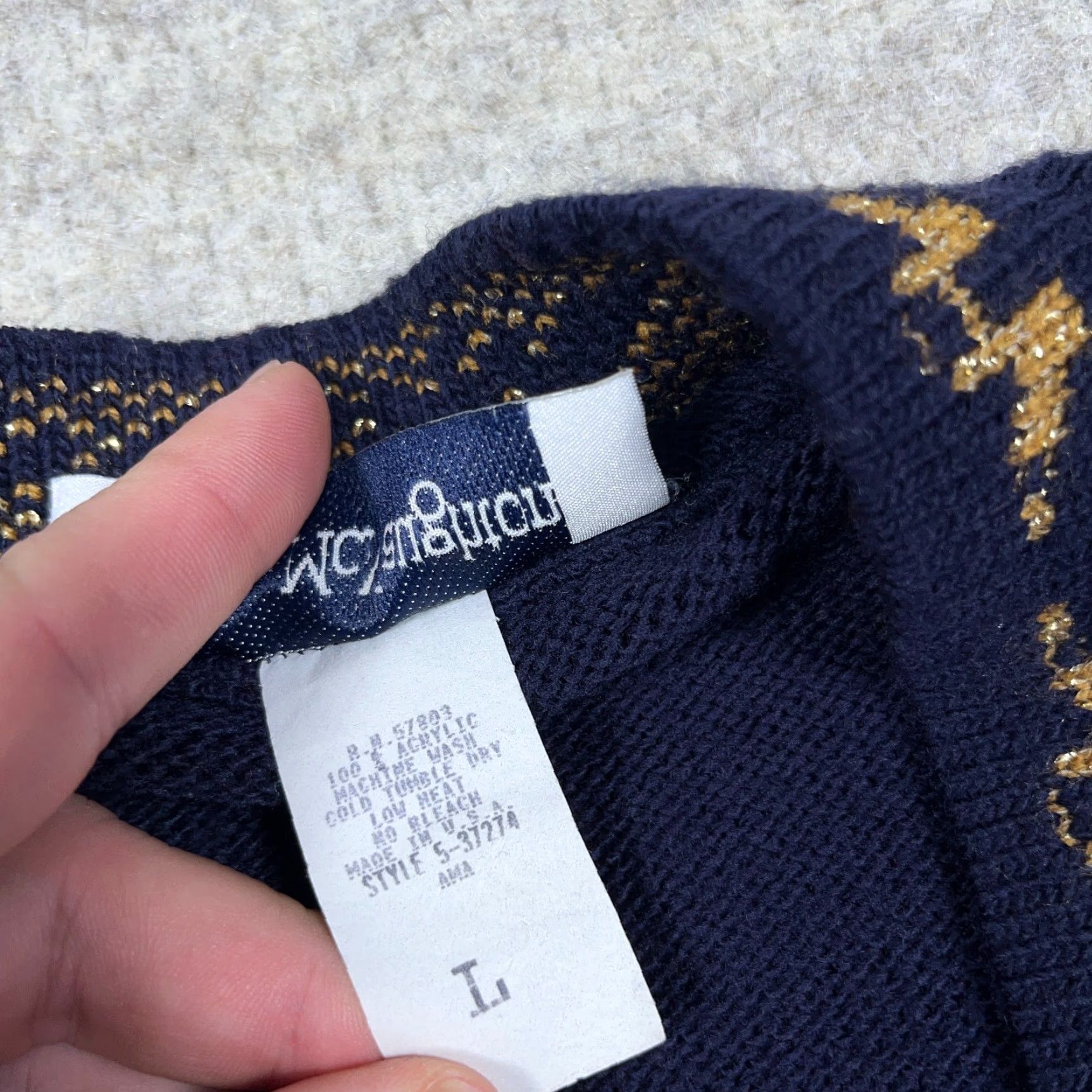 Vintage VINTAGE Norton McNaughton Cardigan Sweater Women Large Navy Medals Equestrian Dark Blue Wool? Size L / US 10 / IT 46 - 5 Thumbnail