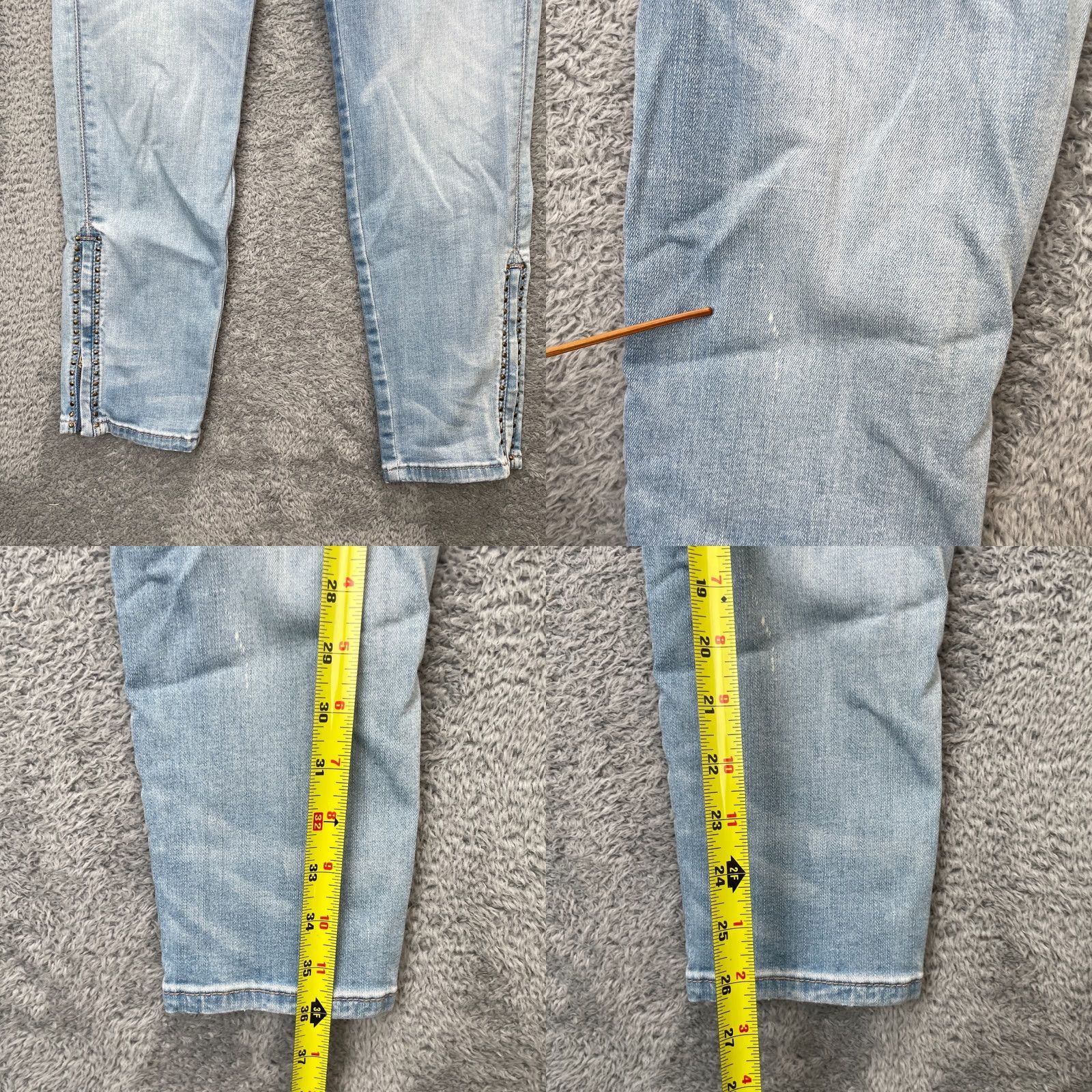 White House Black Market White House Black Market Jeans Womens 8 Blue The Skimmer Skinny Ankle Zip Pant Jeans Size 30" / US 8 / IT 44 - 8 Thumbnail