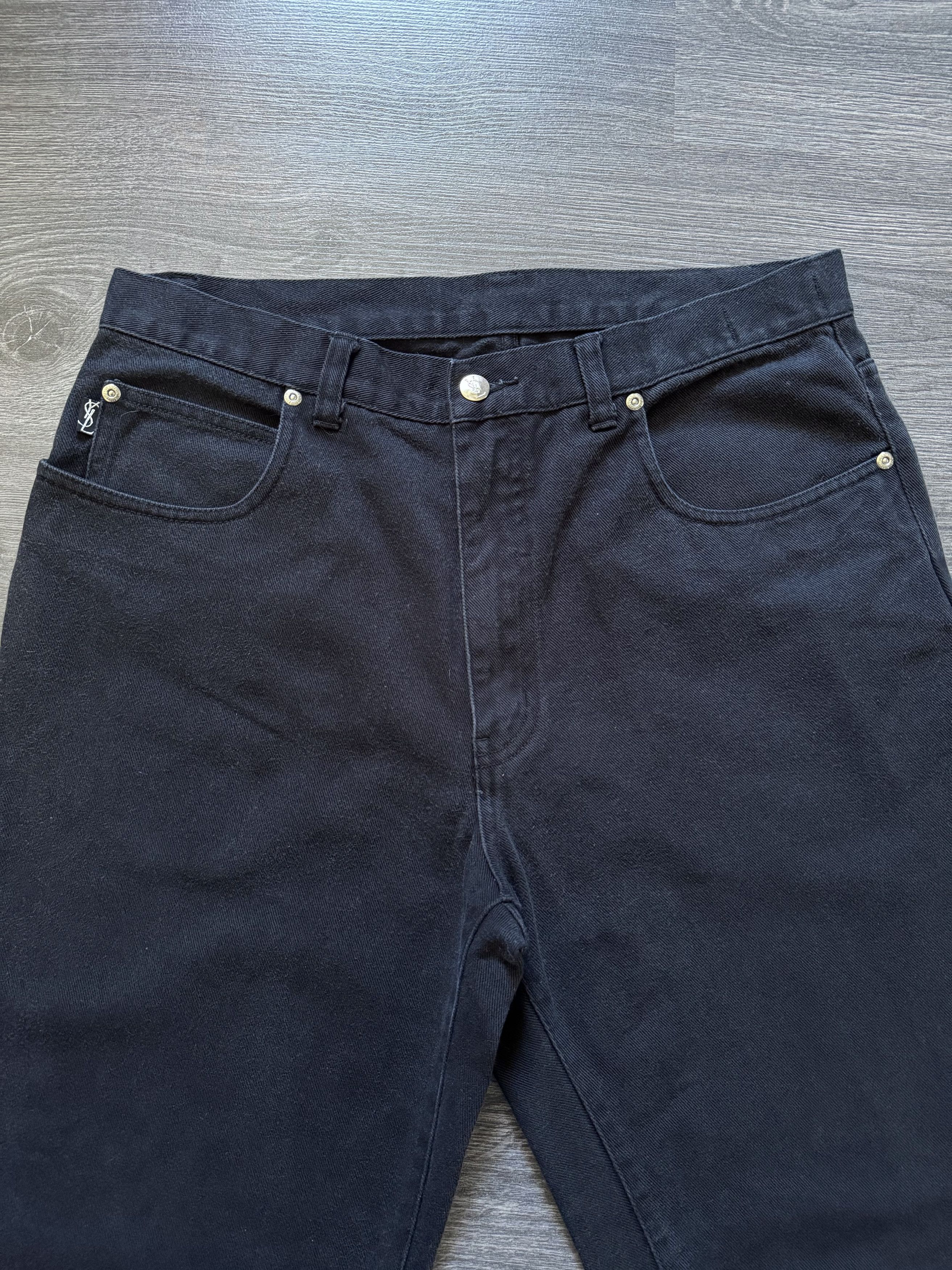 Vintage YSL Jeans Yves Saint Laurent Pants Washed Black